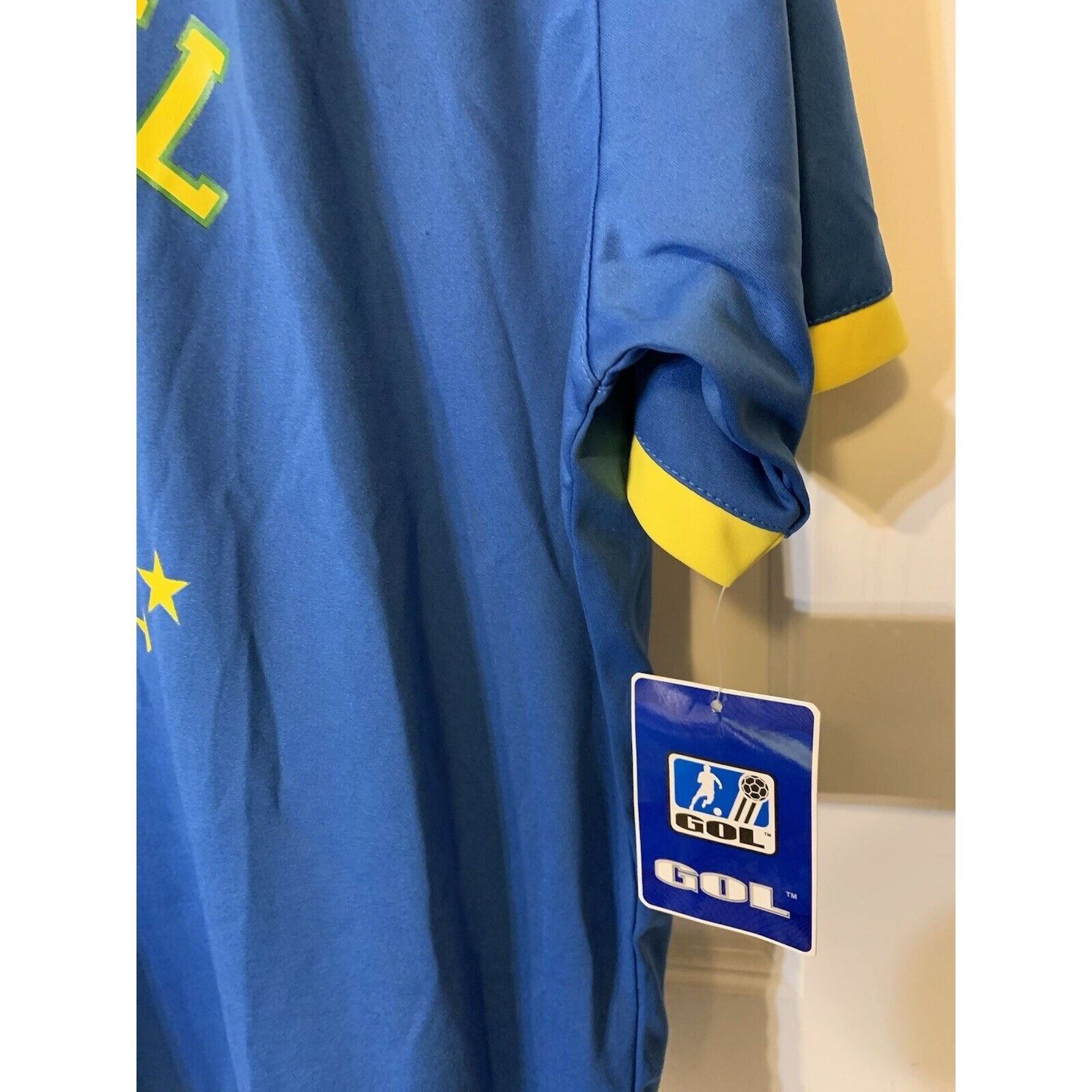 Other New Brazil Futbol Soccer Club Team Jersey GOL Blue Yellow Me Size US S / EU 44-46 / 1 - 6 Thumbnail