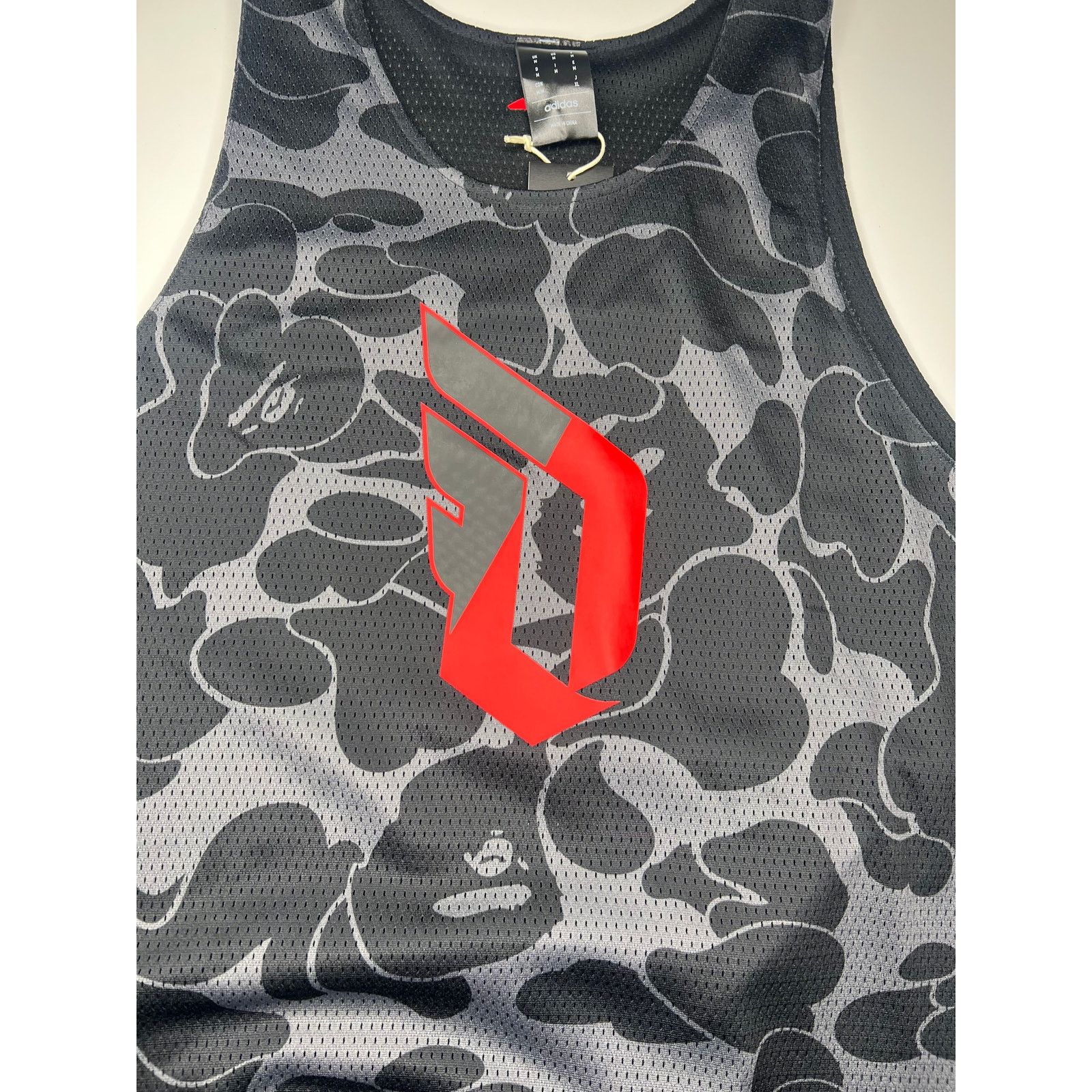 Adidas BAPE x Adidas Dame Reversible Basketball Jersey Black Camo Size US M / EU 48-50 / 2 - 3 Thumbnail