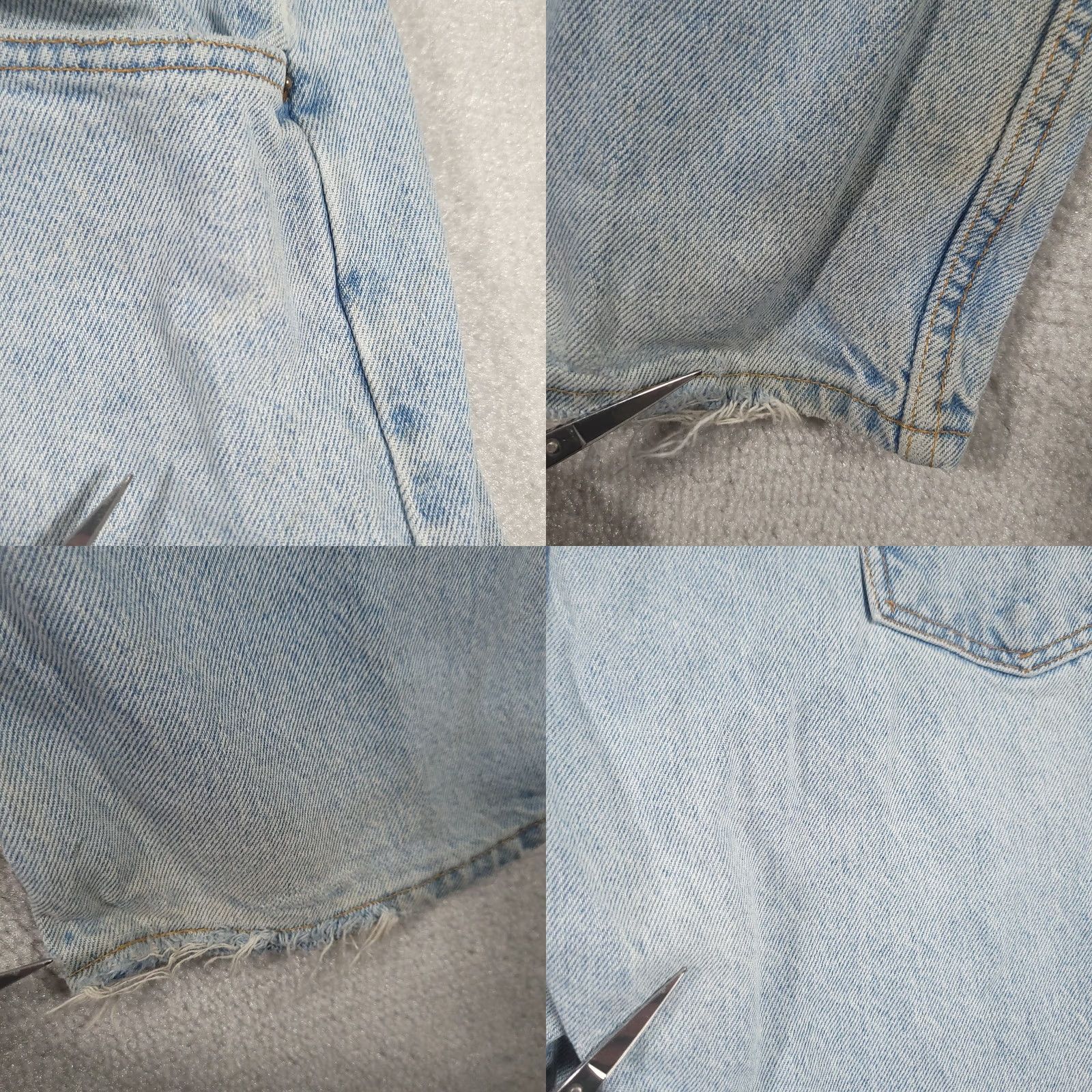 Levi's VINTAGE Levi's 505 Jeans Mens 40x29 Blue 90s Orange Tab Distressed Stained Denim Straight Regular 5-Pocket Jeans Mens Size US 40 / EU 56 - 10 Thumbnail