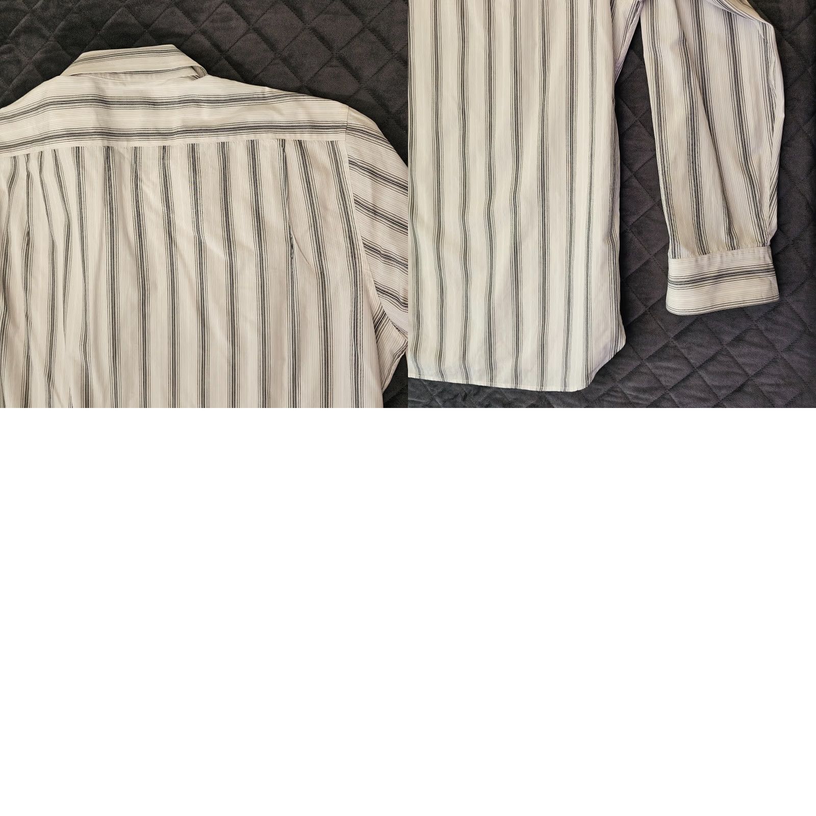 Michael Kors Michael Kors Dress Shirt Men’s XL White Stripe Long Sleeve Button-Down Collared Classic Button Up Shirt Size 46R - 8 Thumbnail