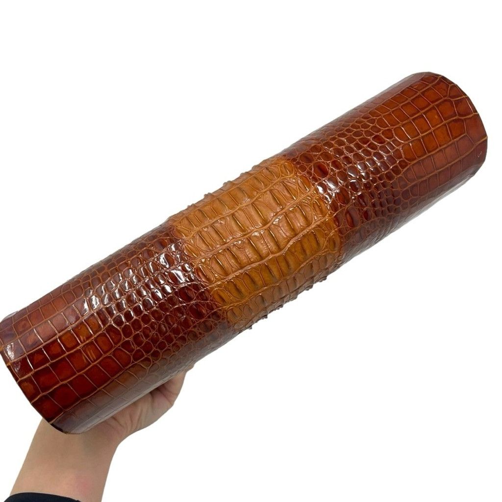 Vintage Genuine Crocodile Leather Hornback Skin Top Handle Bag (VTG) Size ONE SIZE - 8 Thumbnail