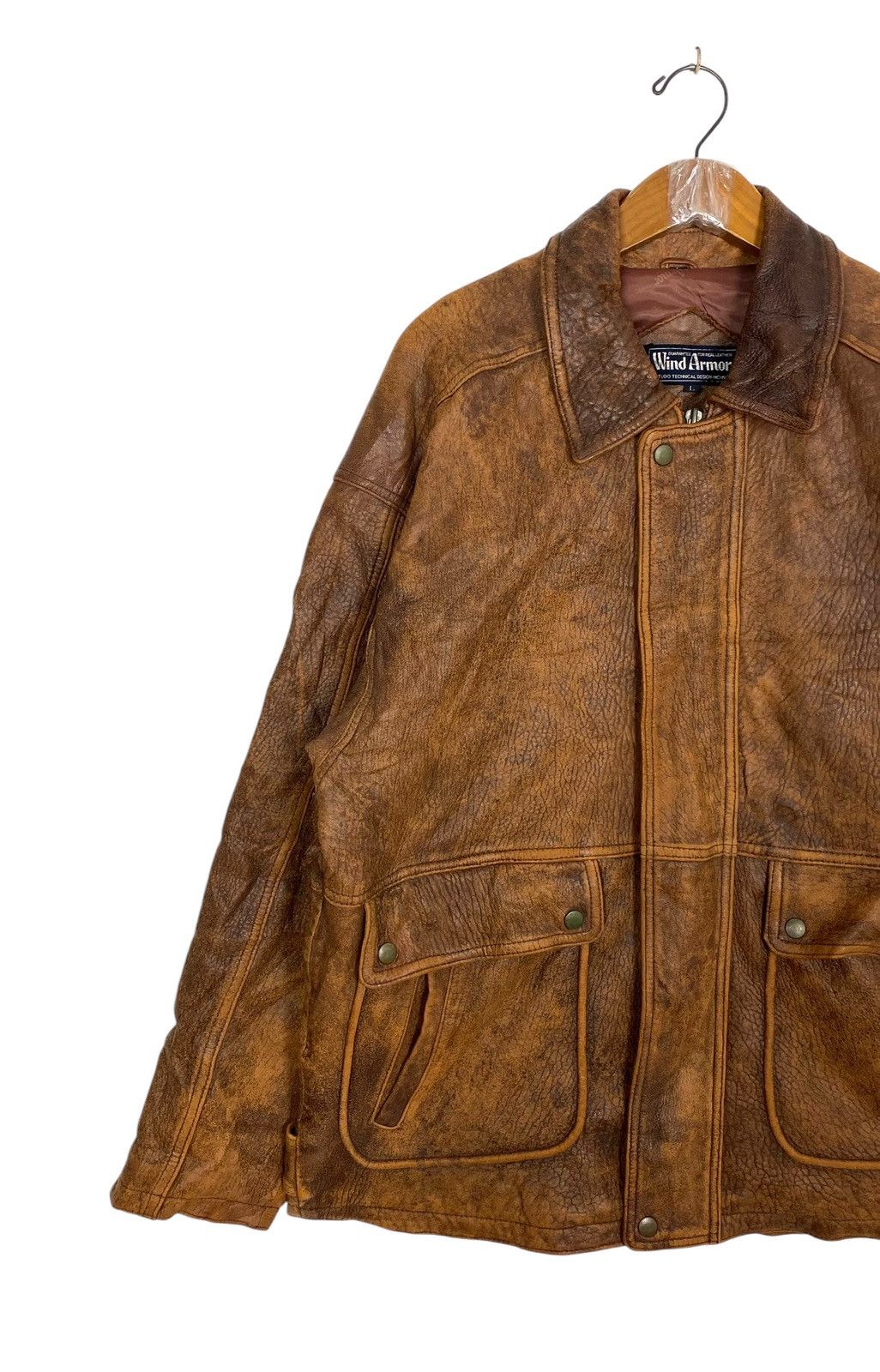 Japanese Brand Rare‼️ Vintage Wind Armor Sheep Skin Leather Size US M / EU 48-50 / 2 - 2 Thumbnail