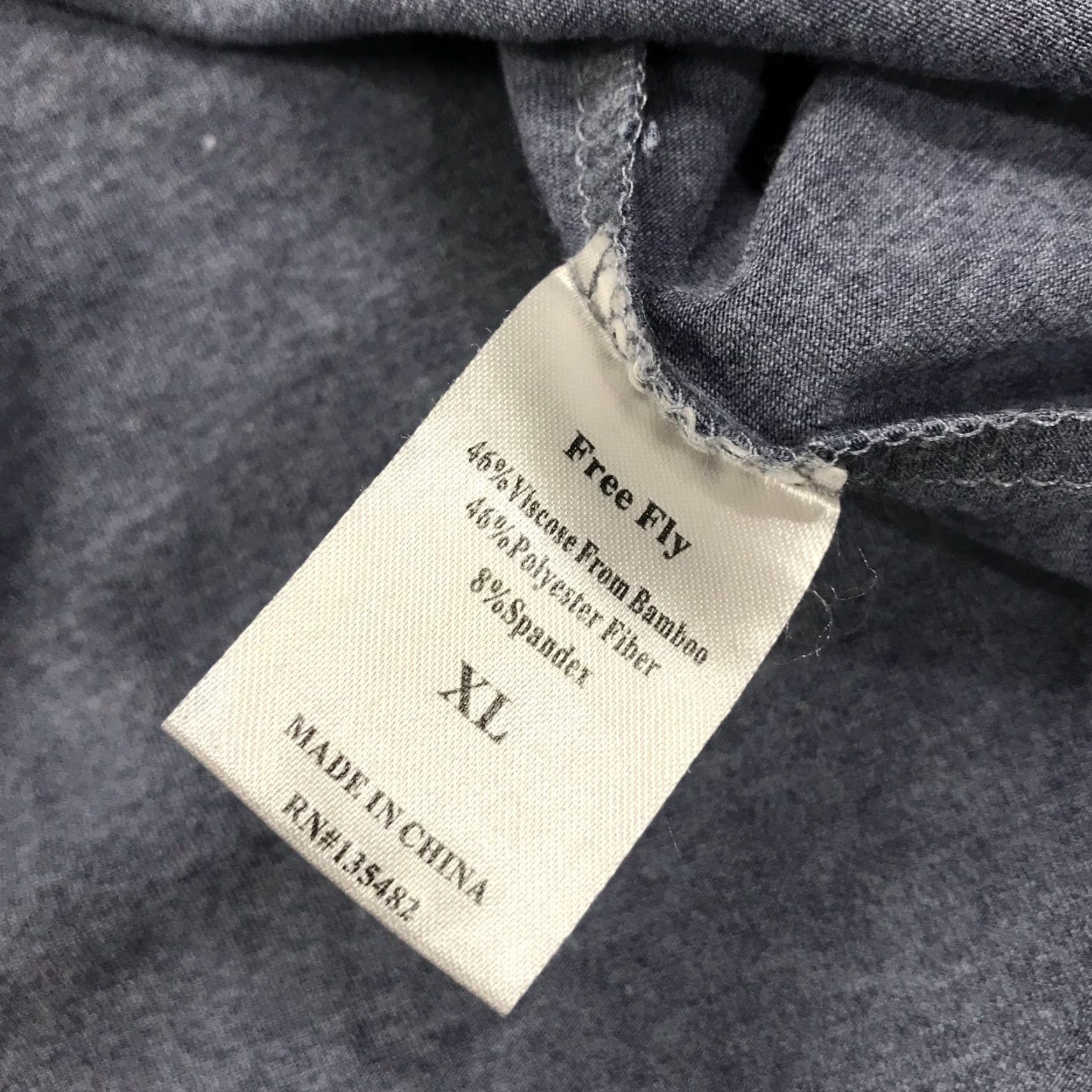 Vintage Free Fly Shirt Mens XL Blue Heather Long Sleeve Henley Bamboo Blend Active Tee Size US XL / EU 56 / 4 - 6 Thumbnail