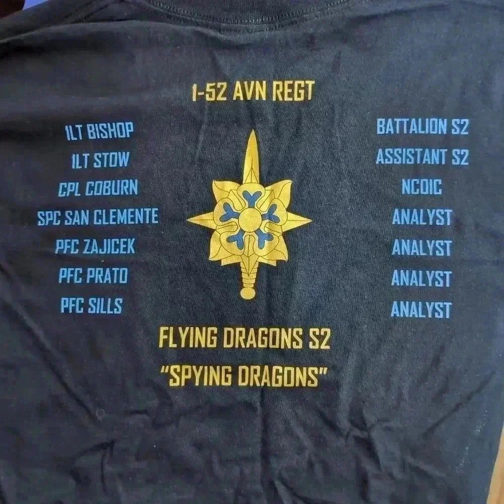 Vintage I-52 SPYING FLYING DRAGONS S2 Tshirt Blue sz XL Size US XL / EU 56 / 4 - 5 Thumbnail
