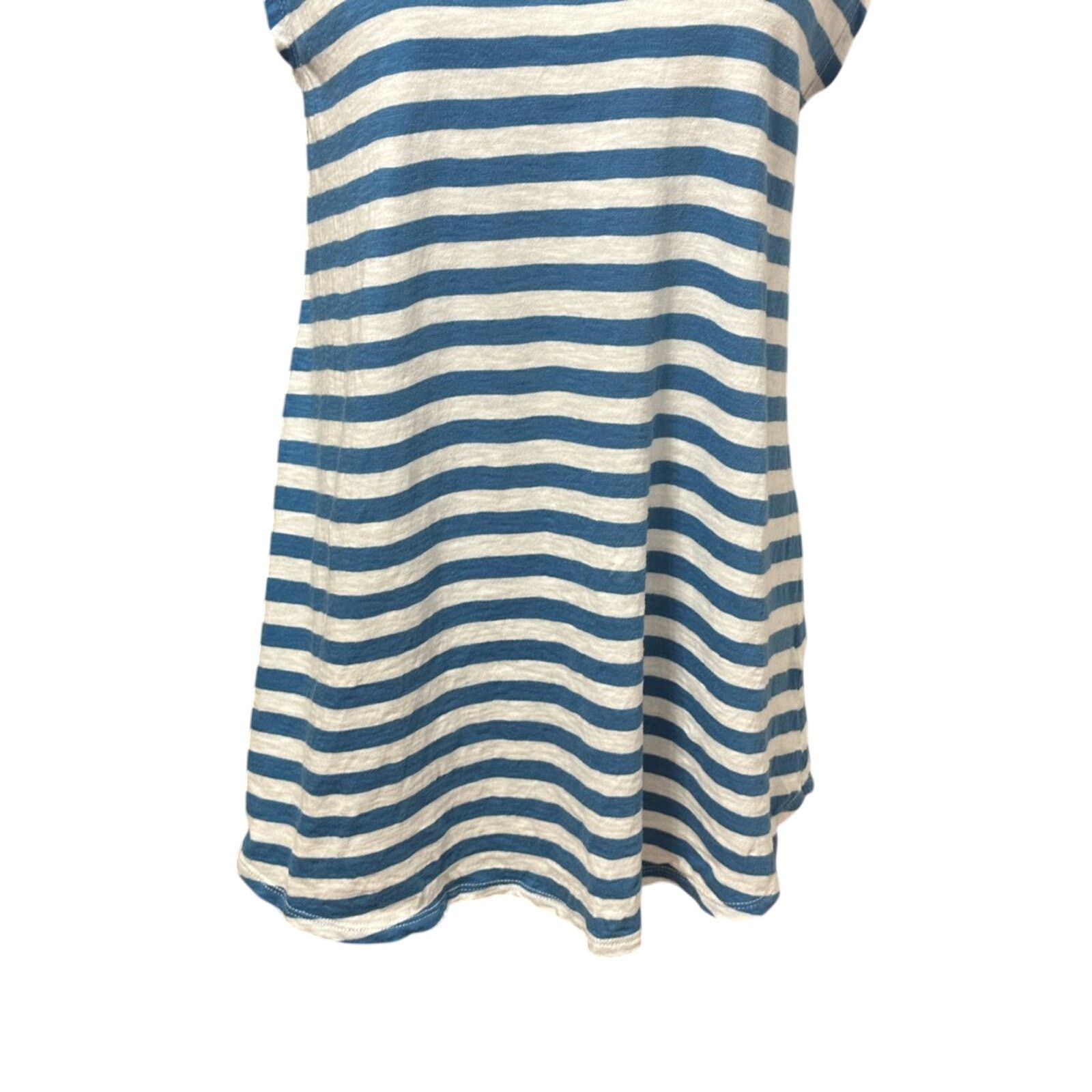 Other Caslon Cap Sleeves Blouse Striped Blue White Women's S NWOT Size S / US 4 / IT 40 - 3 Thumbnail