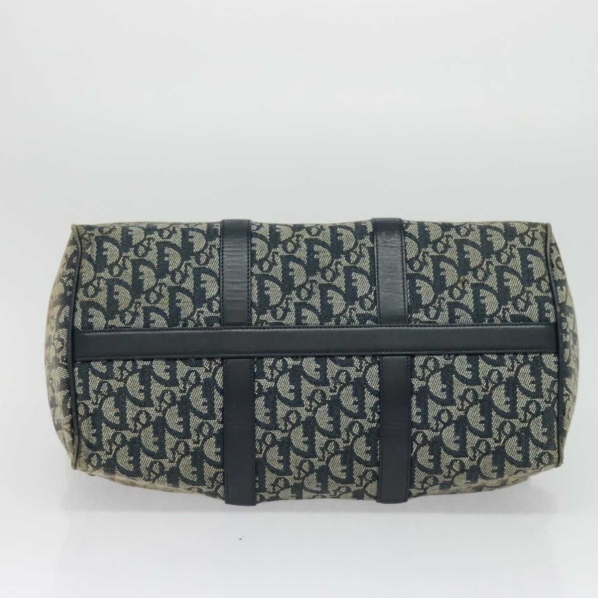 Dior DIOR Trotter Canvas Boston Bag Navy Gold Size ONE SIZE - 9 Thumbnail
