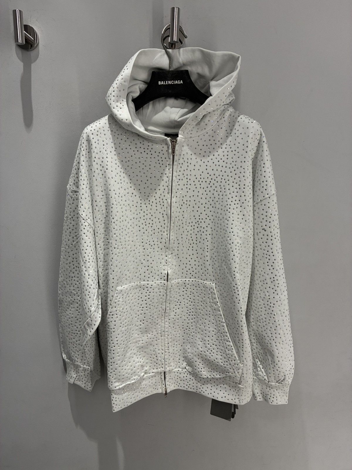 Balenciaga Balenciaga SS23 Rhinestone Zip up Size US S / EU 44-46 / 1 - 1 Thumbnail