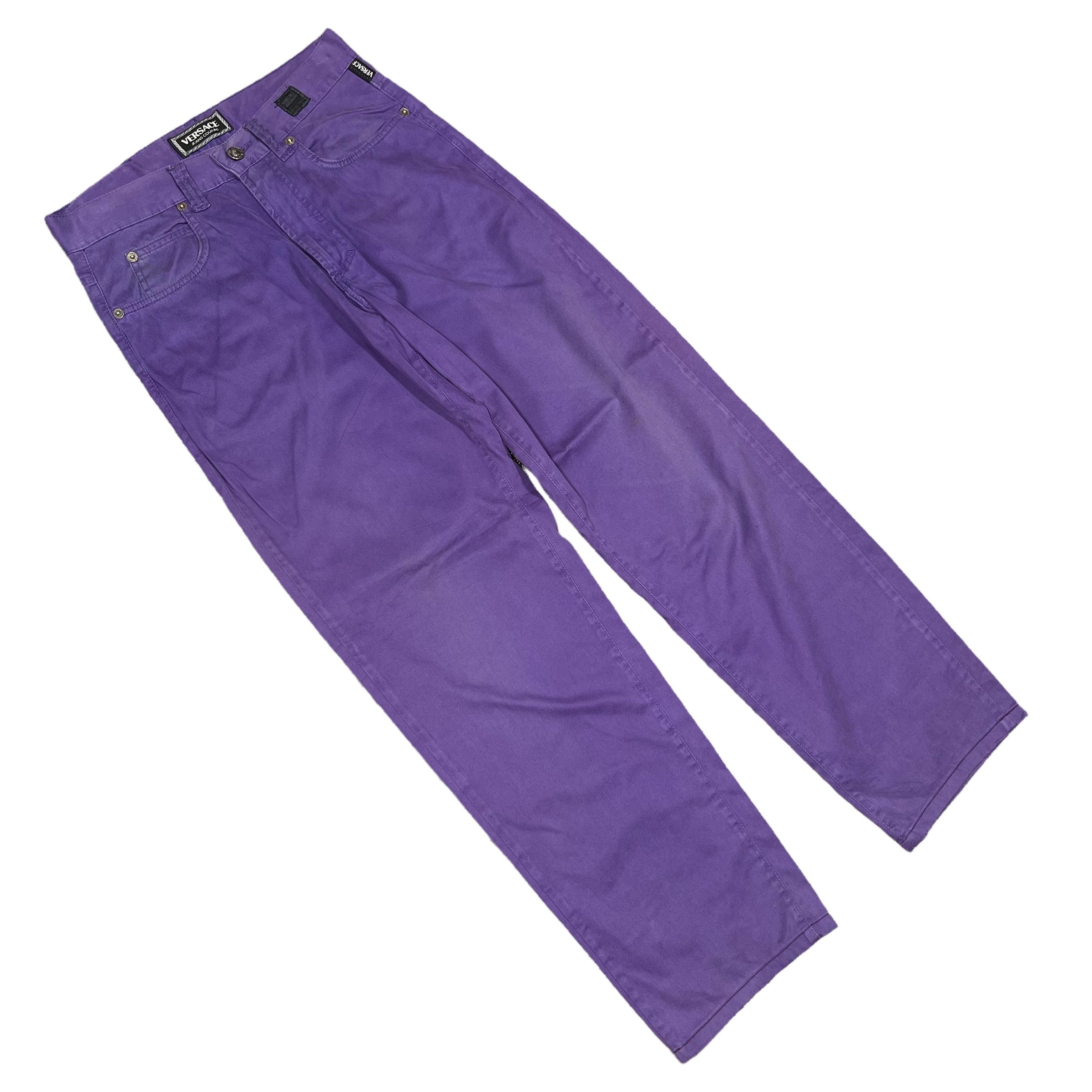 Versace × Versace Jeans Couture Versace Jeans Couture Minimalist Light Purple Pants Size US 28 / EU 44 - 2 Thumbnail