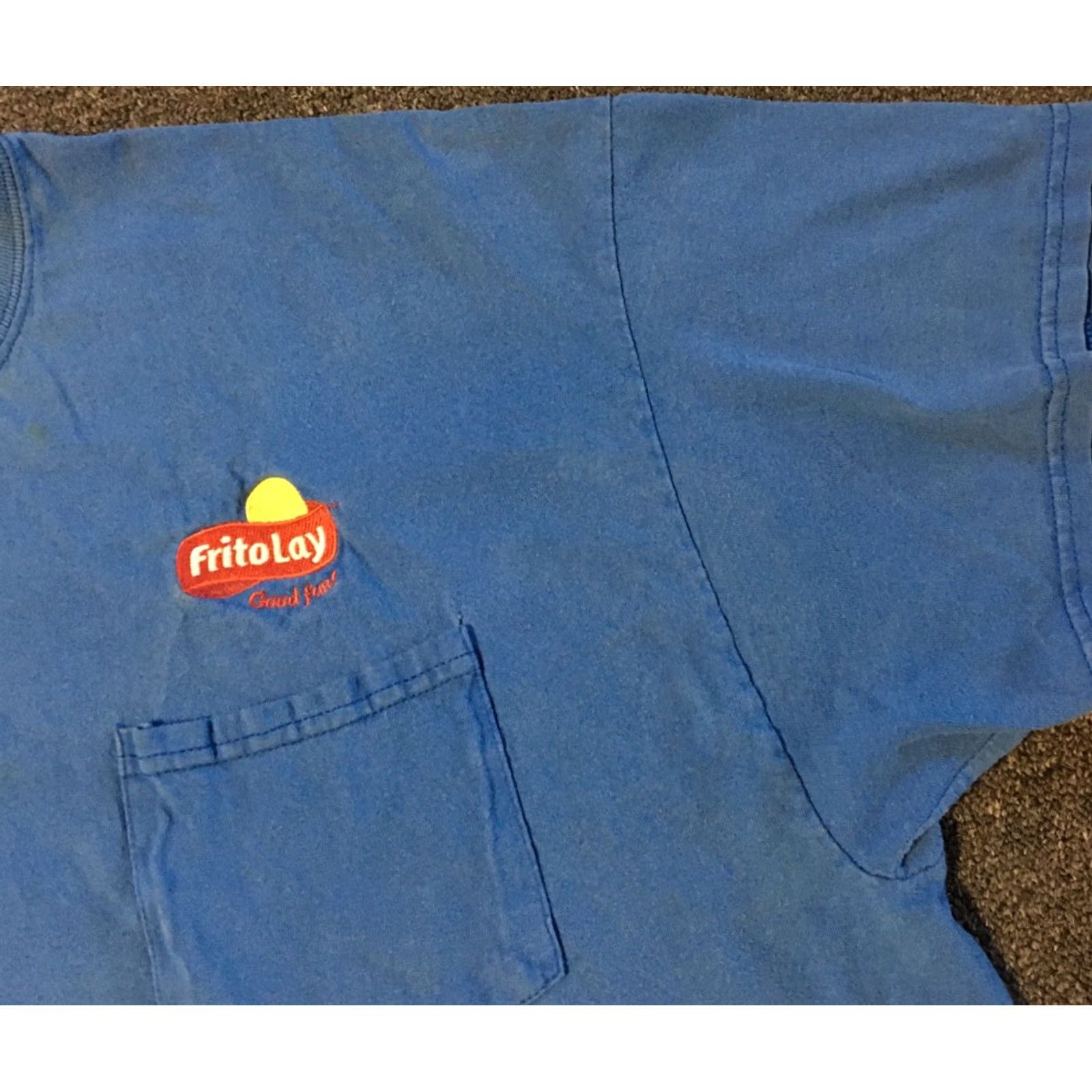 Vintage VINTAGE Frito Lay Good Fun Faded Distress Promo Shirt 2XL Blue Graphic Tee Men 90s Snack Food Grunge Ghost USA USA 90s Mens Size US XXL / EU 58 / 5 - 6 Thumbnail