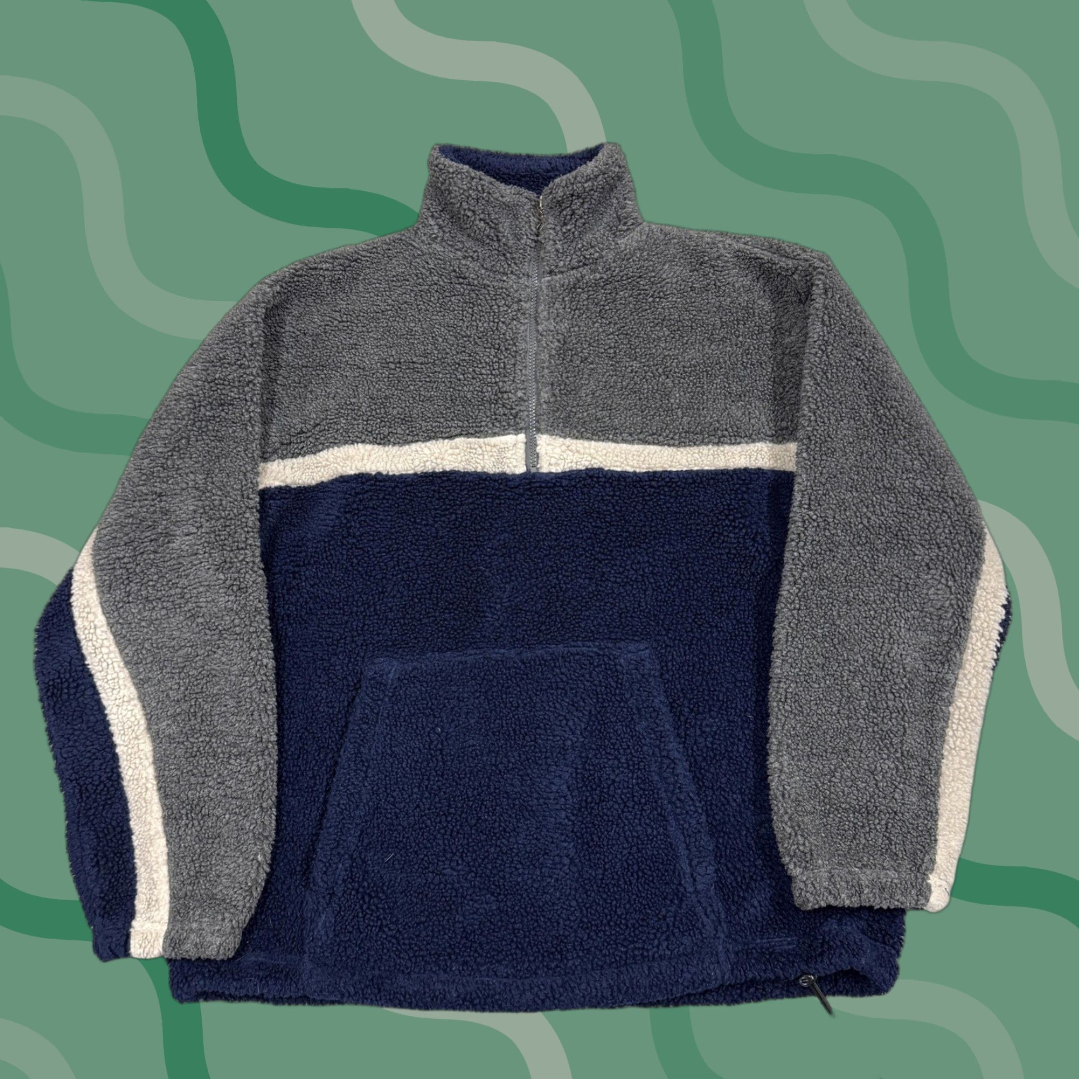 Vintage VINTAGE NorthCrest Jacket Mens M Blue Gray Fleece 1/4 Zip Anorak Pullover Size US M / EU 48-50 / 2 - 1 Thumbnail