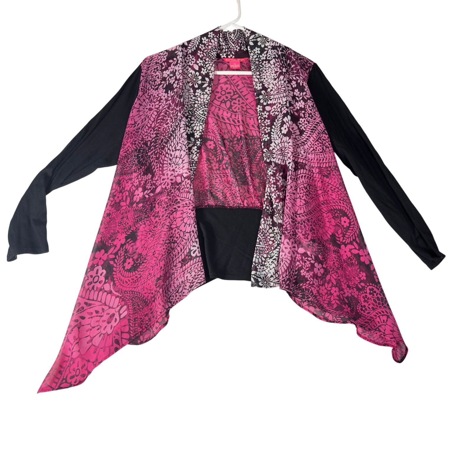 Other Sunny Leigh Petite PL Open Front Cardigan Floral Layer Top Size L / US 10 / IT 46 - 5 Thumbnail