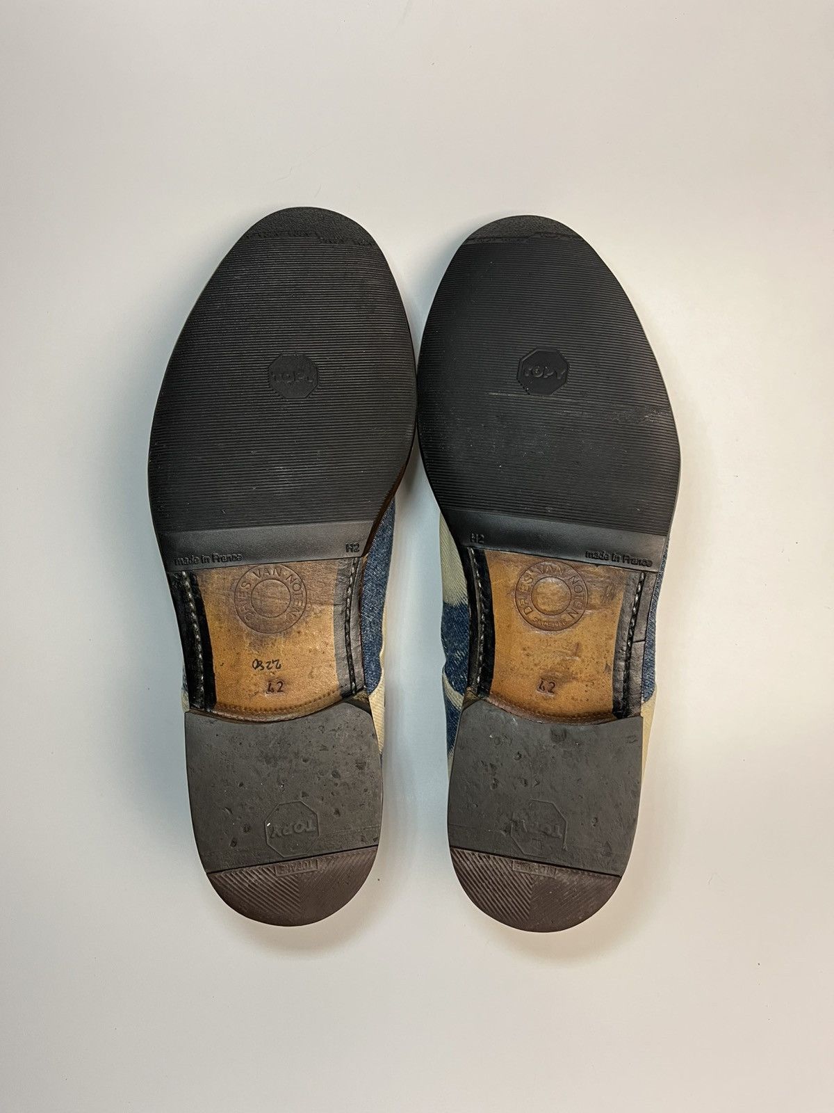 Dries Van Noten Dries Van Noten SS11 Archival Bleached Denim Derby Shoes Size US 9 / EU 42 - 8 Thumbnail