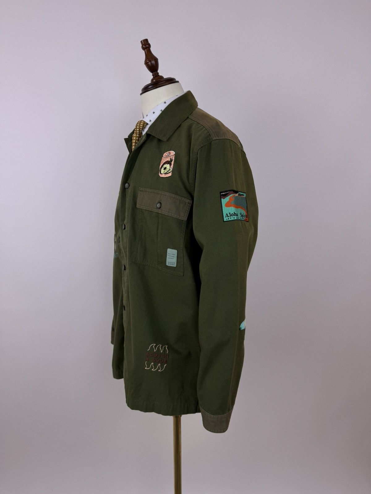 Scotch & Soda Scotch & Soda Army overshirt military jacket Hawaii shirt Size US XL / EU 56 / 4 - 4 Thumbnail