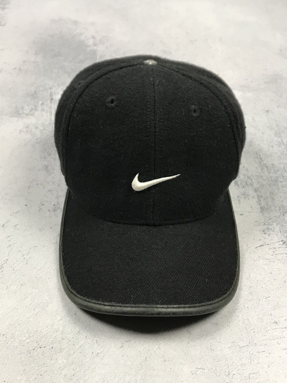Nike × Vintage Vintage 90s Nike Embroidered Centre Swoosh Logo Wool Cap Size ONE SIZE - 3 Thumbnail