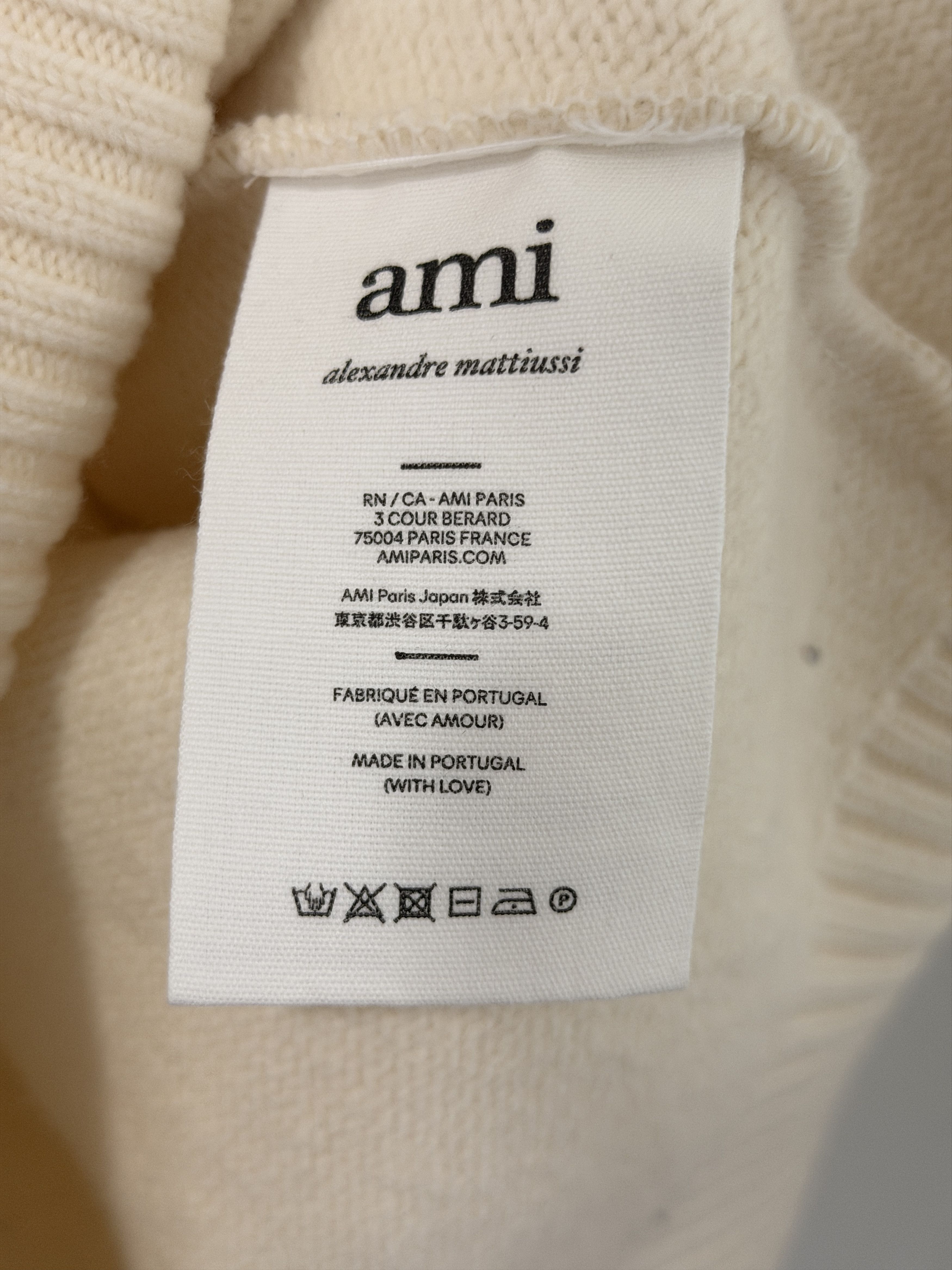 AMI Ami Paris Off-White Oversized Turtleneck Size US L / EU 52-54 / 3 - 8 Thumbnail