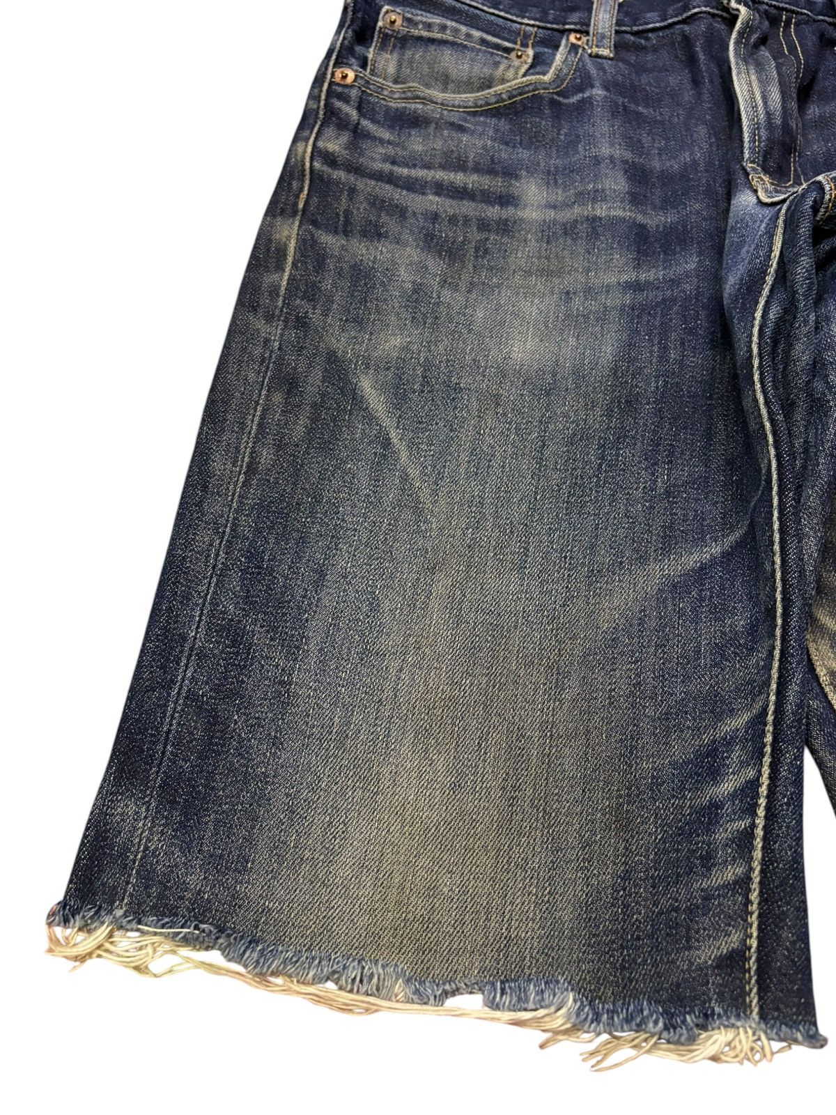 Uniqlo Vintage Uniqlo Mud Wash Distressed Loose Jean Short Jorts Size US 30 / EU 46 - 8 Thumbnail