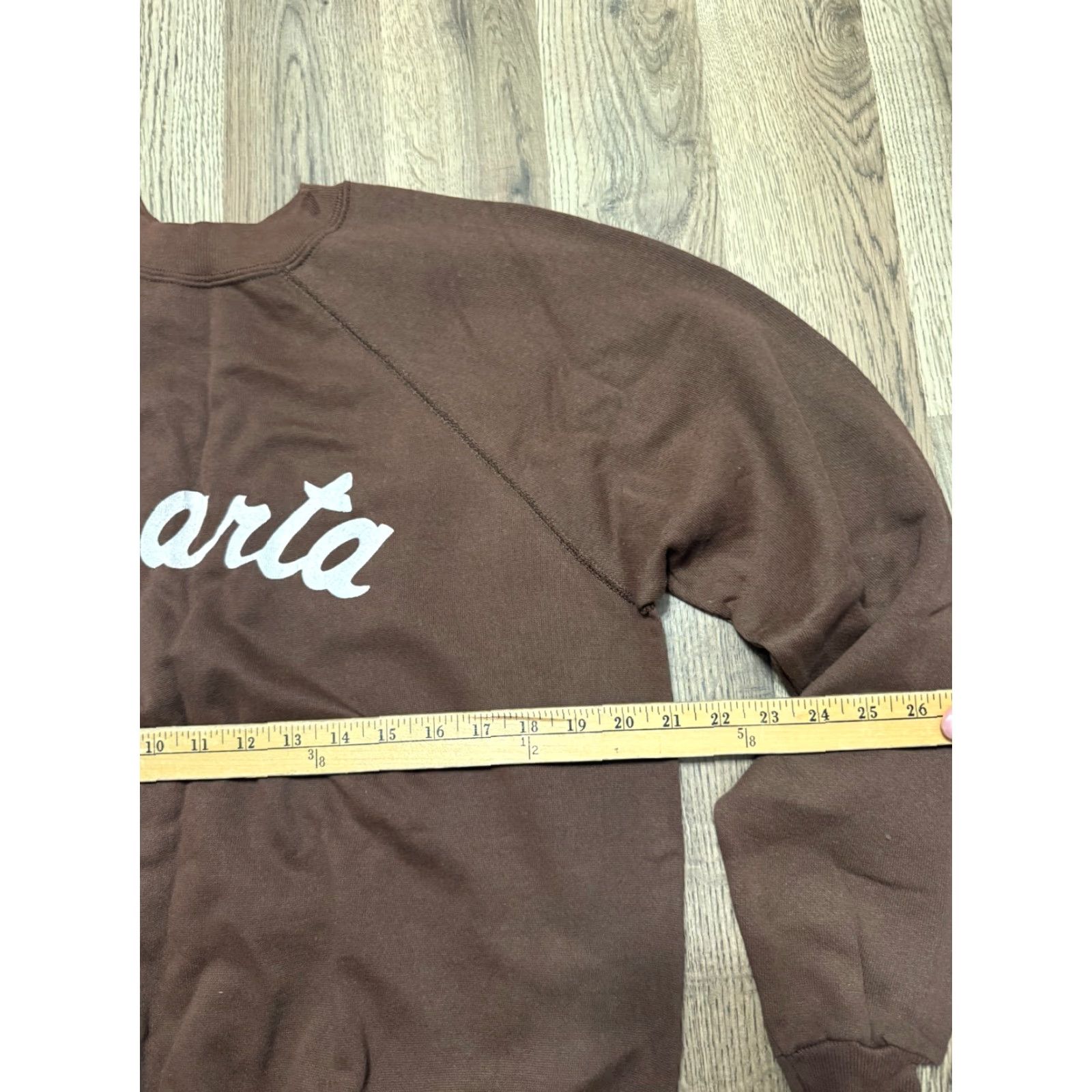 Vintage Jean Top Sweater Womens XL Brown White Crew Neck Pullover Sparta Casual Size XL / US 12-14 / IT 48-50 - 6 Thumbnail