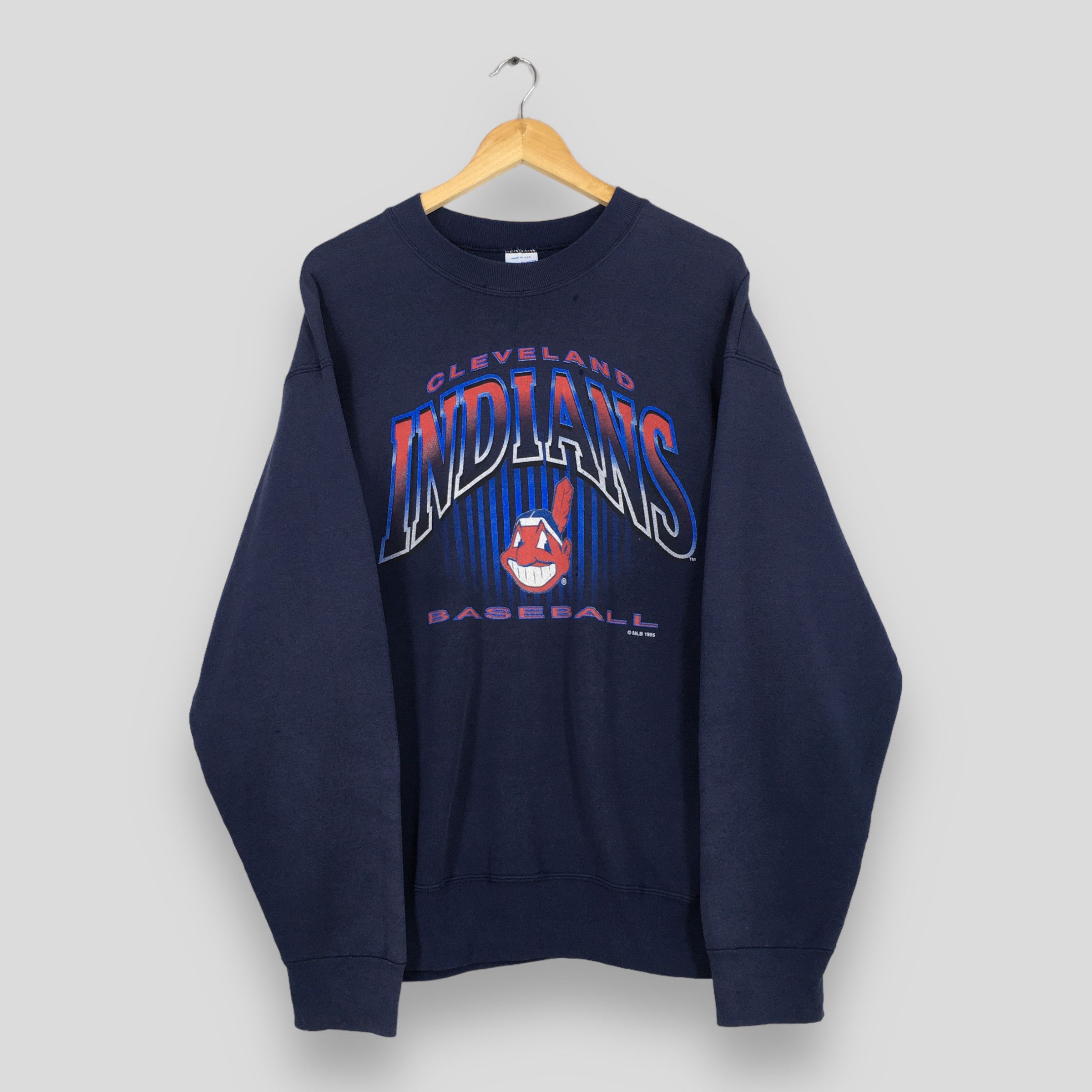 Gear for Sports × MLB × Vintage Vintage 90s Cleveland Indians Baseball Team MLB Sweatshirt L Size US L / EU 52-54 / 3 - 1 Thumbnail