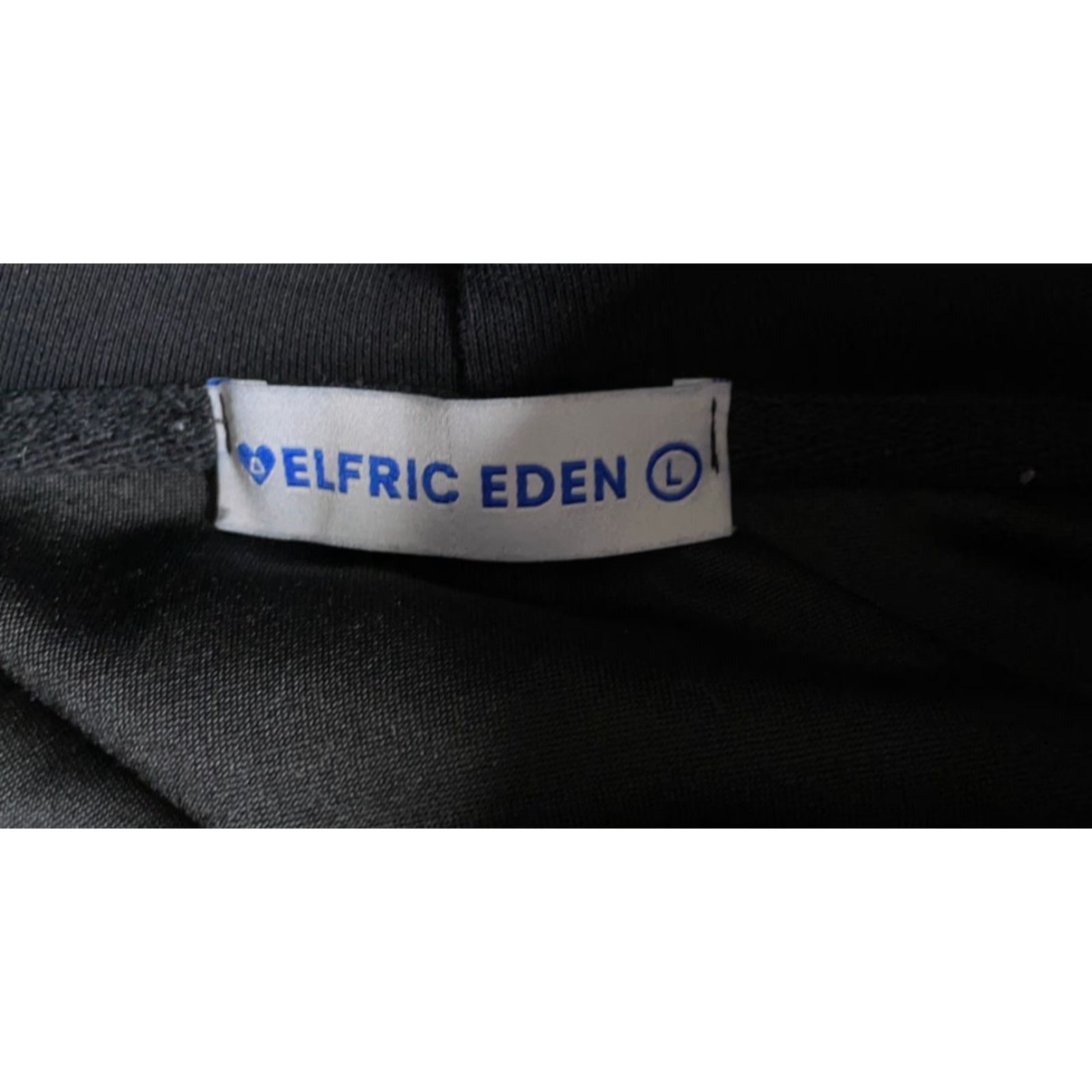 Vintage Aelfric Eden Hoodie Mens L Black Oversized Graphic Print Crew Neck Pullover Heavyweight Sweatshirt Size US L / EU 52-54 / 3 - 3 Thumbnail