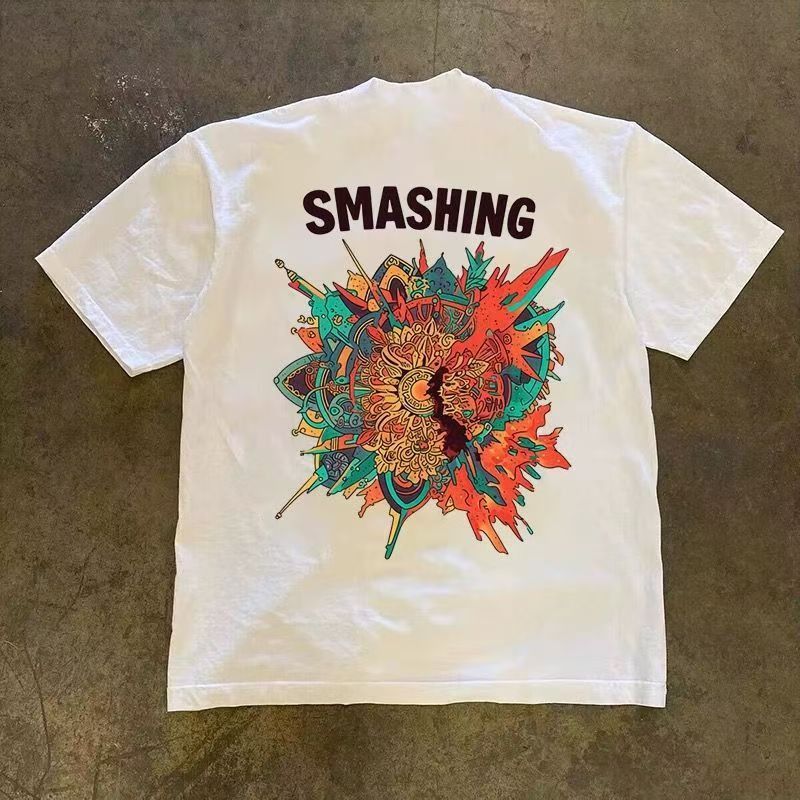 Vintage Casual, loose-fitting printed short-sleeved top Size US M / EU 48-50 / 2 - 1 Thumbnail