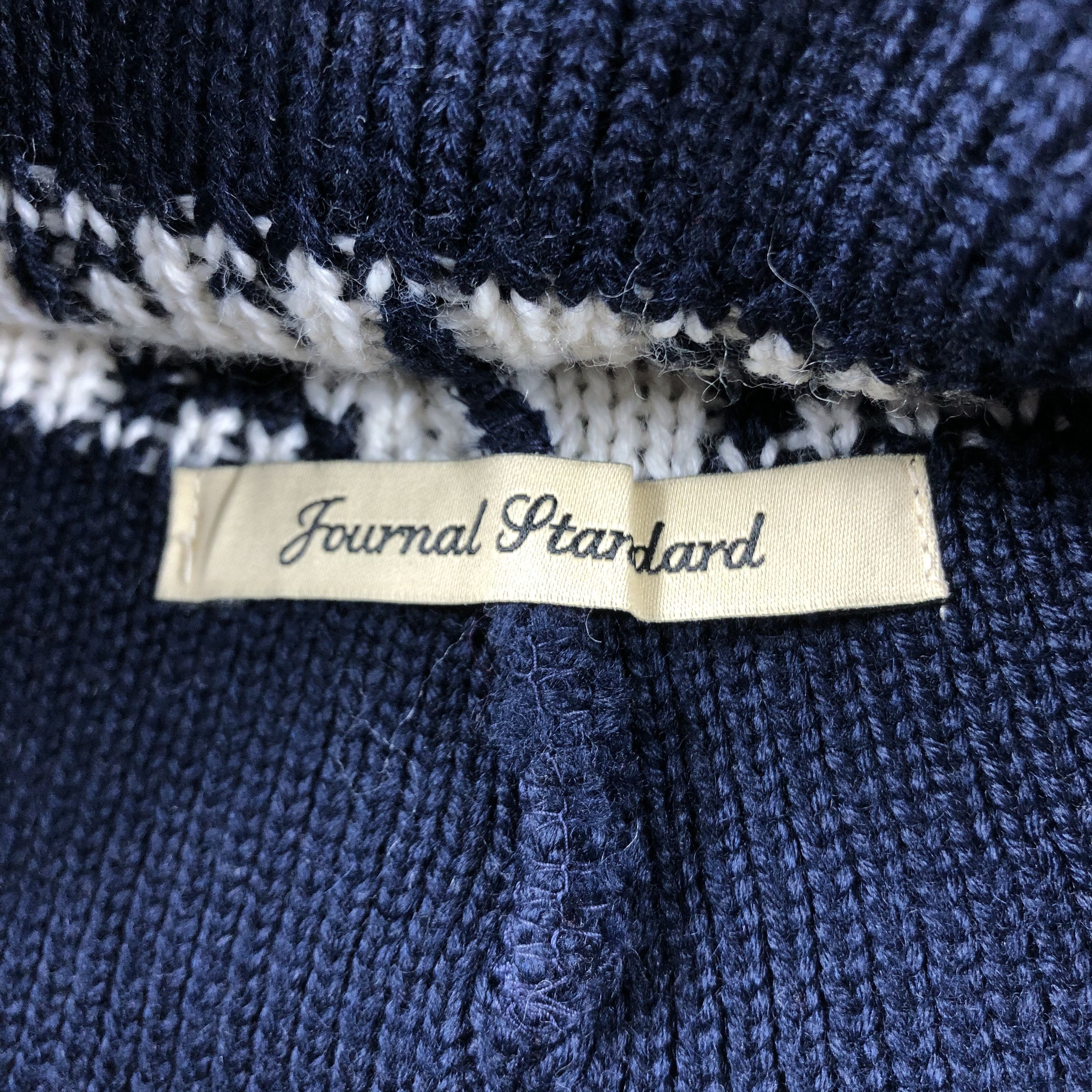 Journal Standard × Vintage Journal Standard Fair Isle Beanie Snow Hat Snow Cap -D1242 Size ONE SIZE - 6 Thumbnail