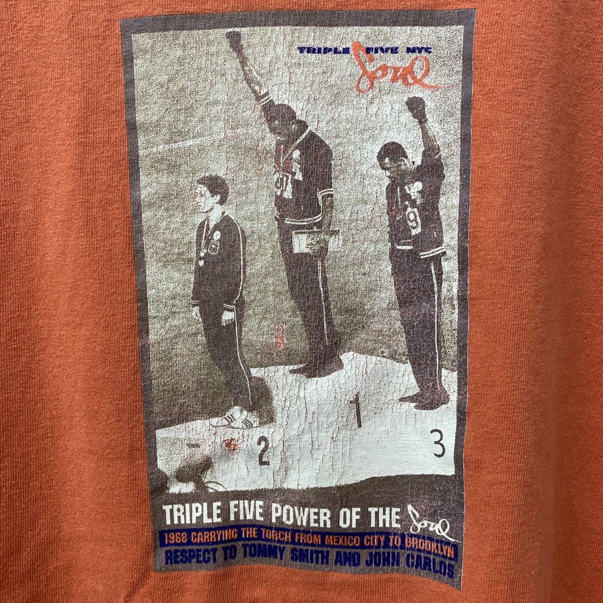 Triple 5 Soul Vintage 00s Triple 5 Soul Olympics Black Power Graphic Tee Size US M / EU 48-50 / 2 - 2 Thumbnail