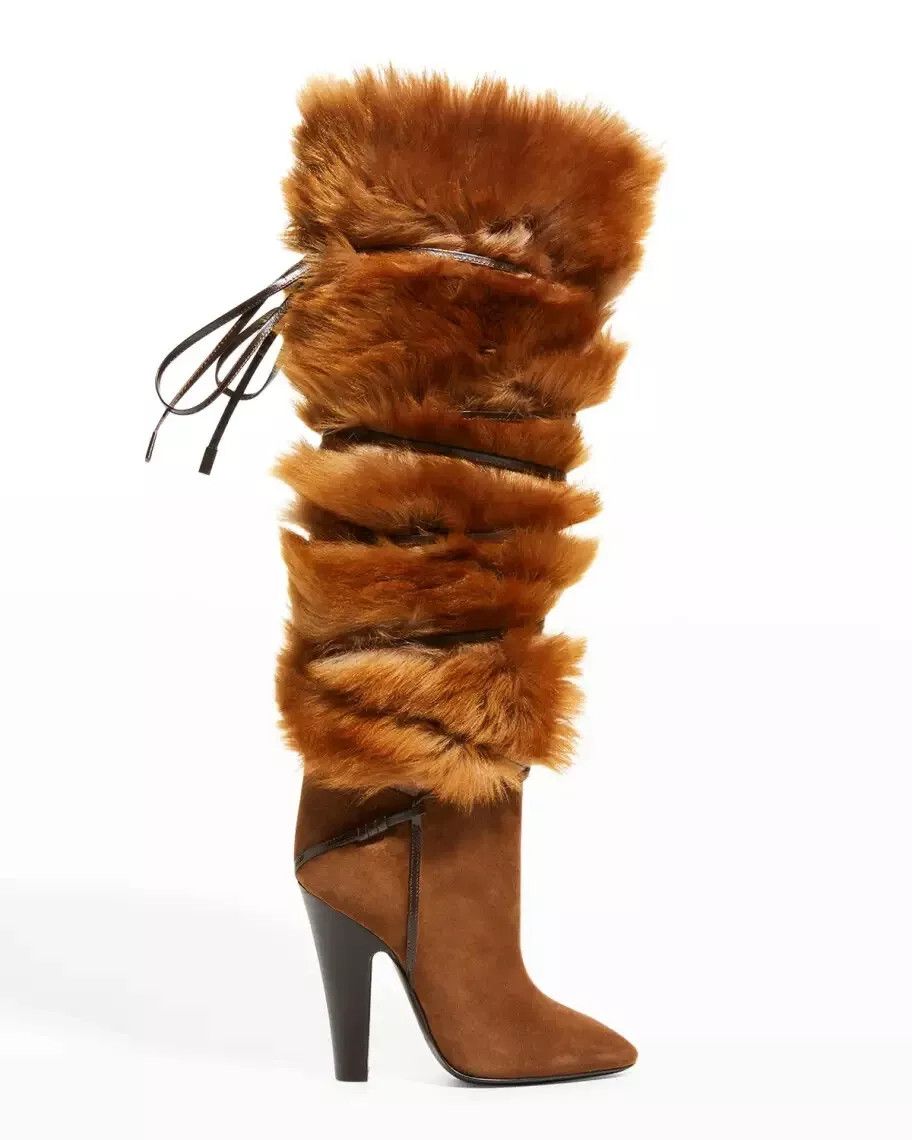 Saint Laurent Paris o1bcso1str0125 Boots in Brown Size US 6 / IT 36 - 4 Thumbnail