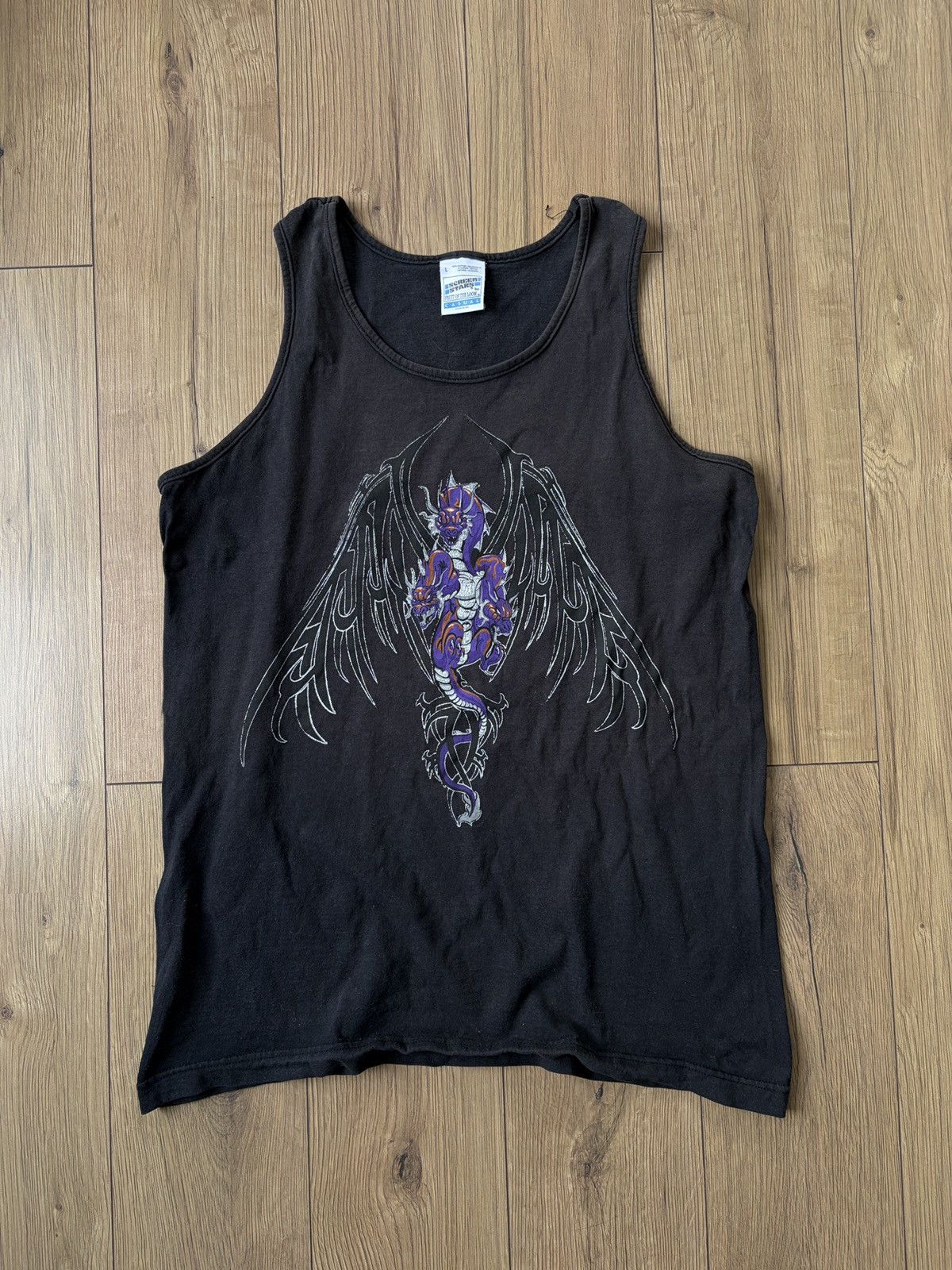 Vintage 80’s Dragons Fantasy Tribal Vintage Tank Top Size US L / EU 52-54 / 3 - 1 Thumbnail