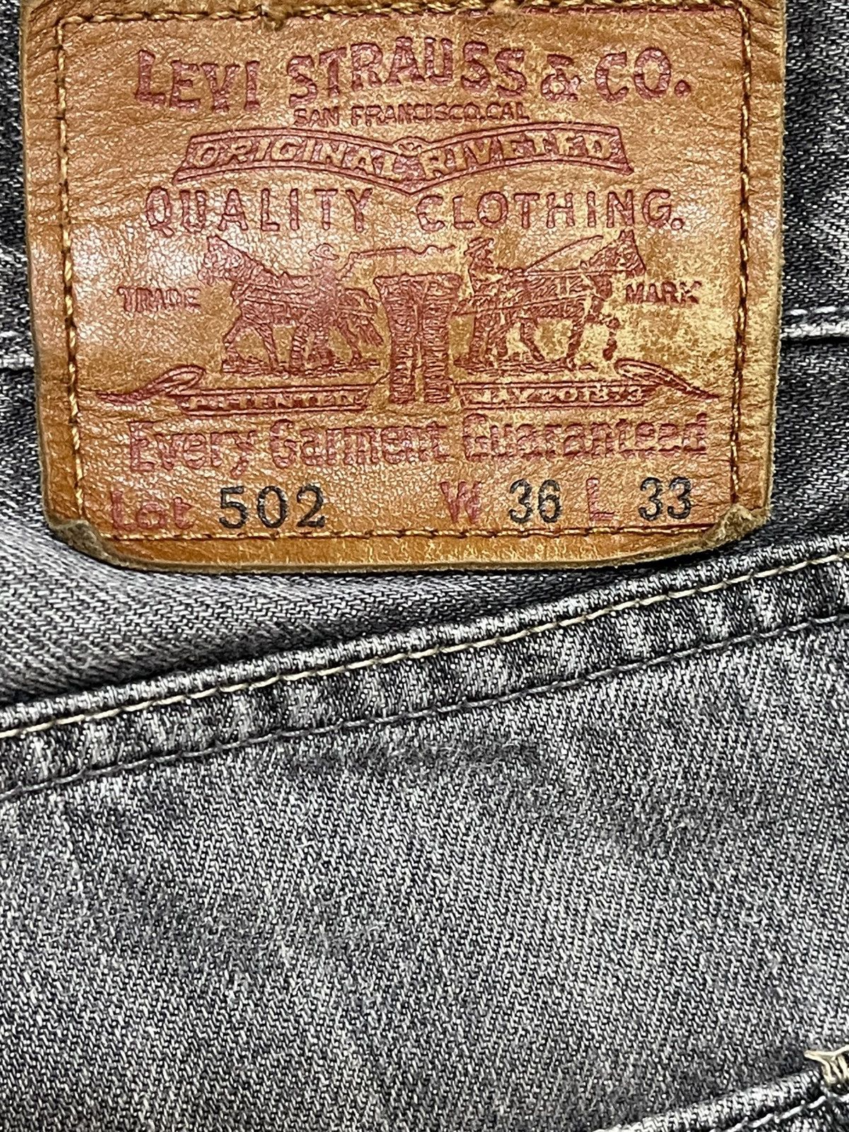 Levi's Vintage 90s Levis 502 Faded Wash Distress Style Loose Jeans Size US 36 / EU 52 - 9 Thumbnail