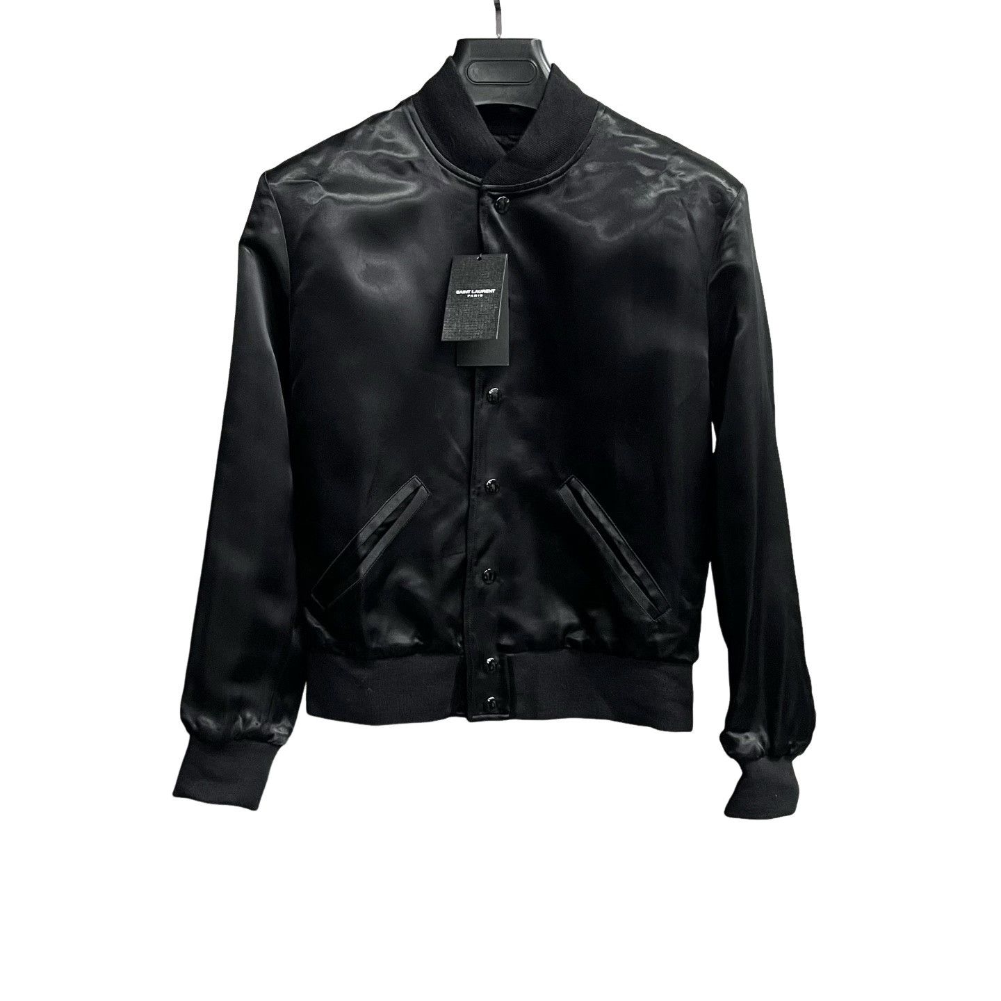Saint Laurent Paris Saint Laurent Shark Patch Satin Bomber Jacket 38 Size US XS / EU 42 / 0 - 1 Thumbnail