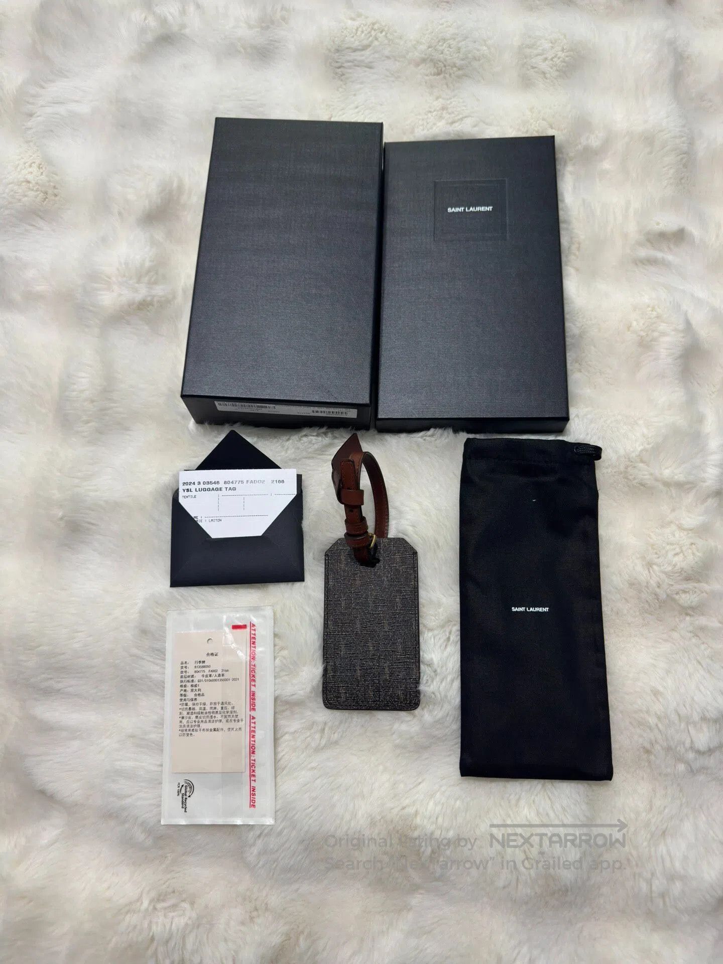 Saint Laurent Paris Saint Laurent Paris Vintage embroidered luggage tag| Size ONE SIZE - 4 Thumbnail