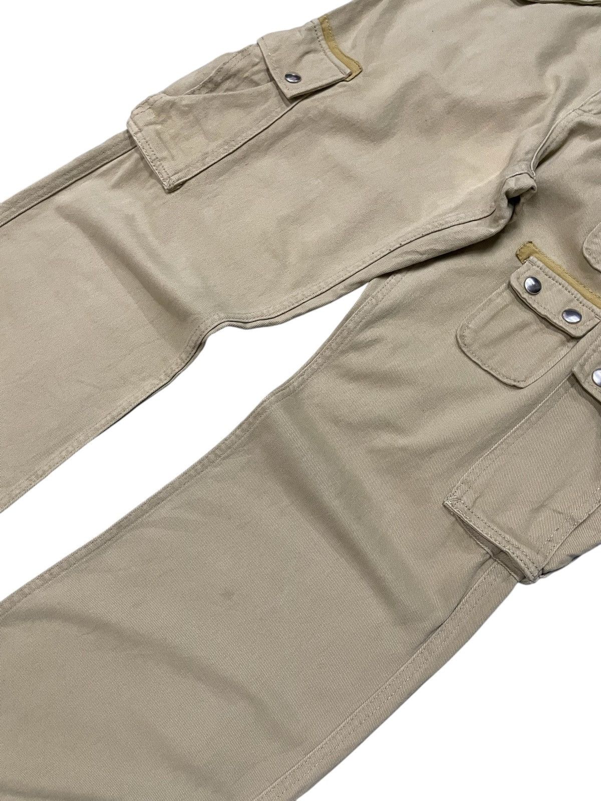 Hysteric Glamour × PPFM × Tete Homme Varosh Japan Multi Pocket Stencil Flare Cargo Pants Size US 30 / EU 46 - 5 Thumbnail