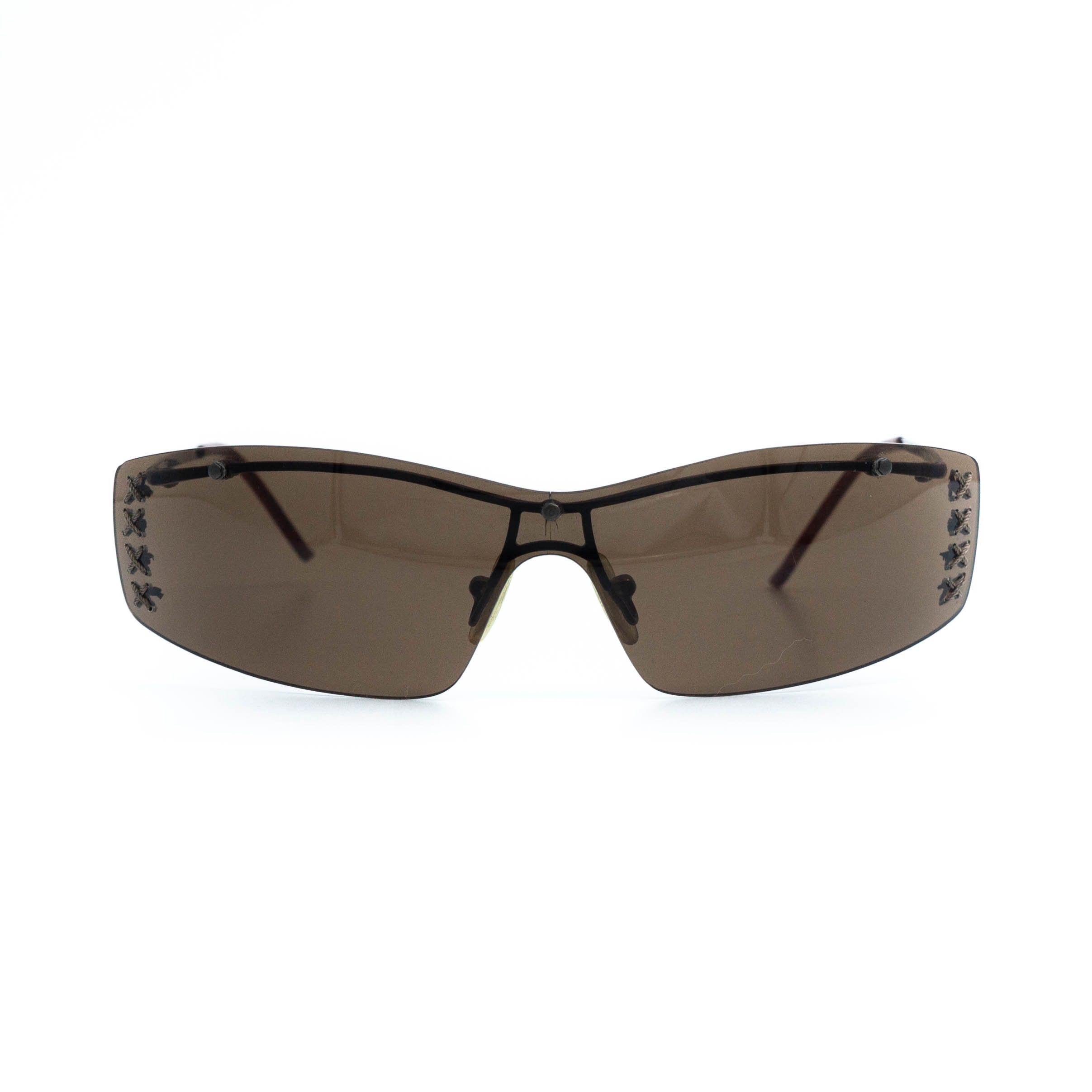 Guess GUESS GU 6035 Bronze Brown Shield Sunglasses Vintage Size ONE SIZE - 2 Thumbnail