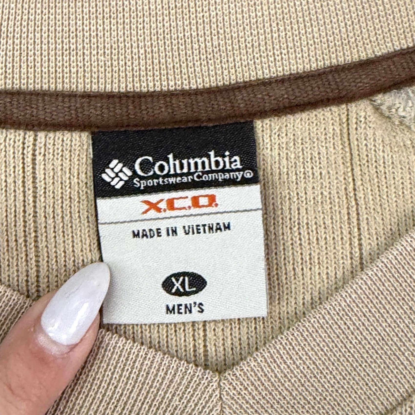 Vintage Columbia XCO Sweater Mens XL Beige V-Neck Long Sleeve Knit Pullover Casual Size US XL / EU 56 / 4 - 3 Thumbnail