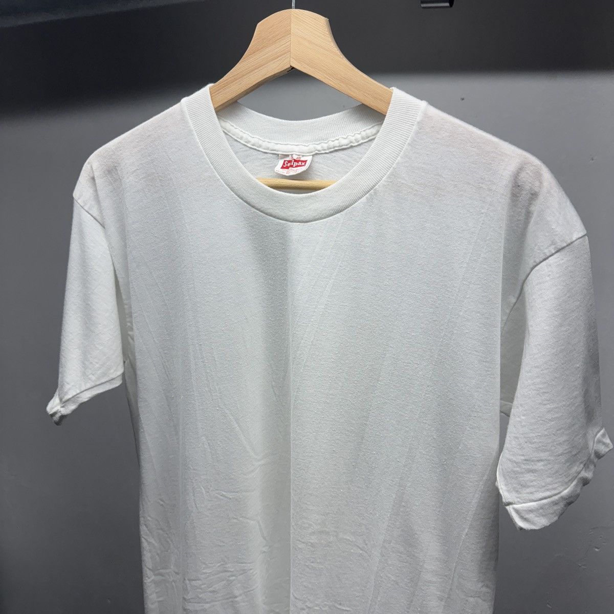 Vintage 80s Paper Thin Blank White Shirt ERD Grunge Chrome Size US XL / EU 56 / 4 - 2 Thumbnail