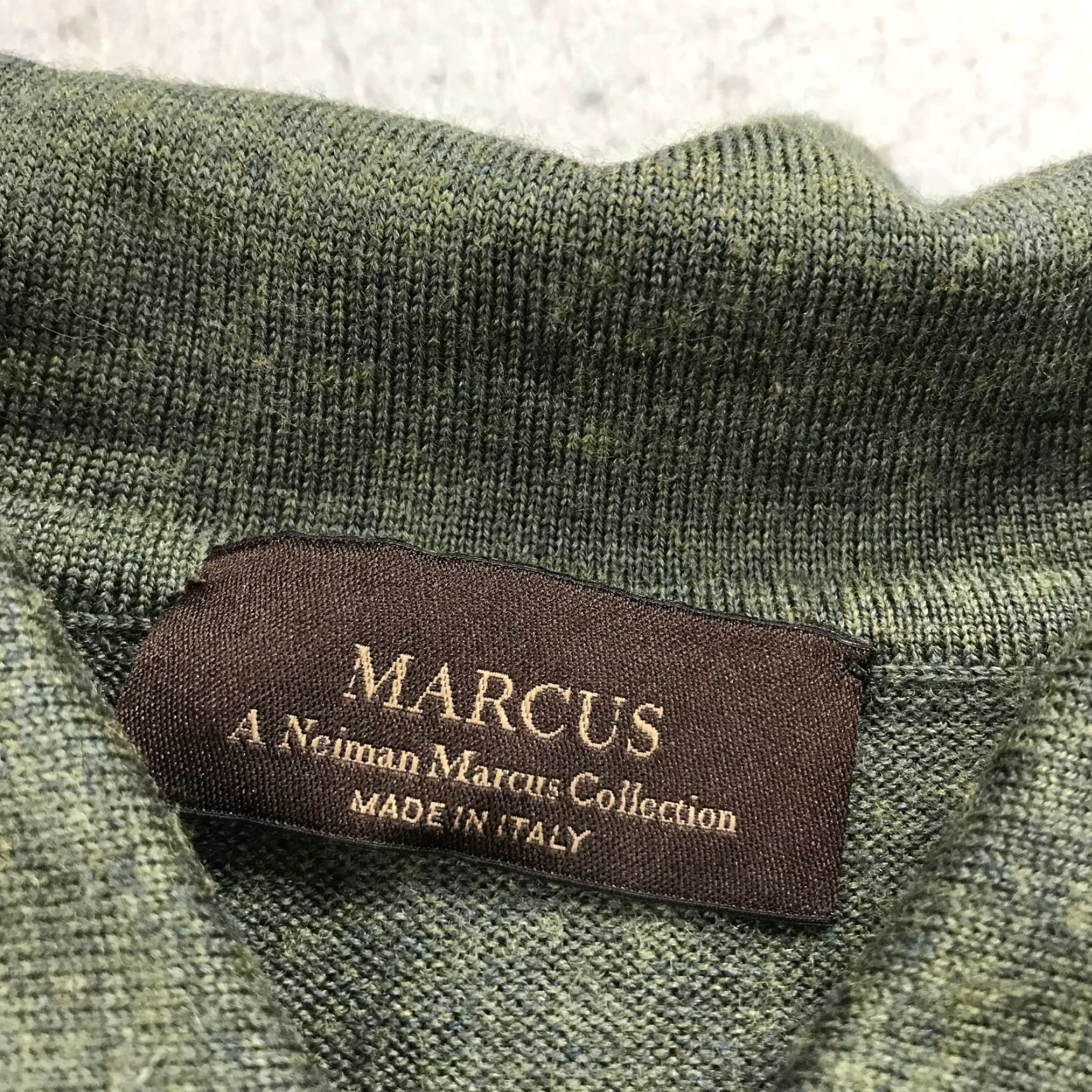 Neiman Marcus Neiman Marcus Sweatshirt Mens XL Green Wool Collared Knit Long Sleeve Preppy Size US XL / EU 56 / 4 - 4 Thumbnail
