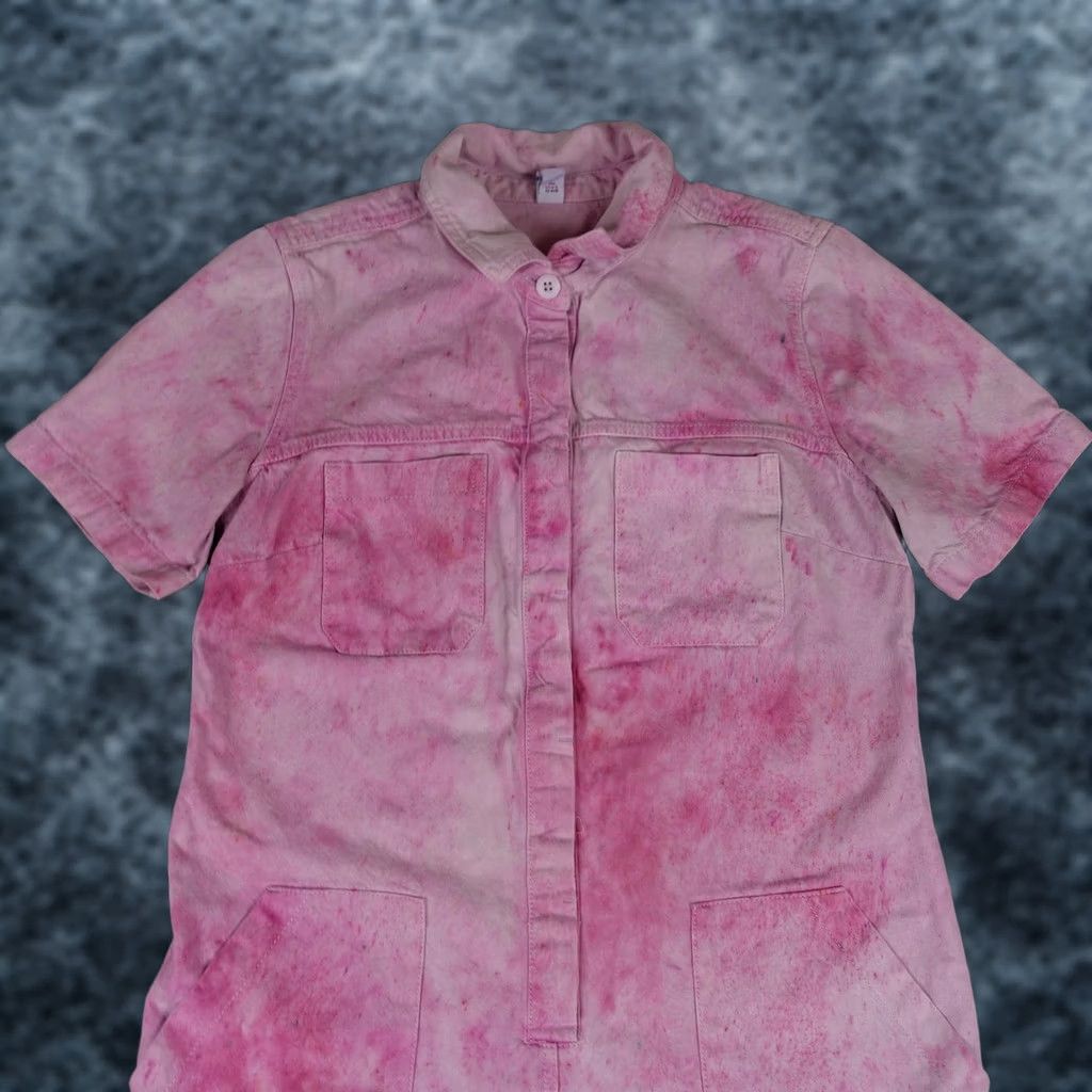 Old Navy VINTAGE Old Navy Jumpsuit Womens M Pink Short Sleeve Utility Coveralls Tie Dye Fun Size 32" / US 10 / IT 46 - 1 Thumbnail