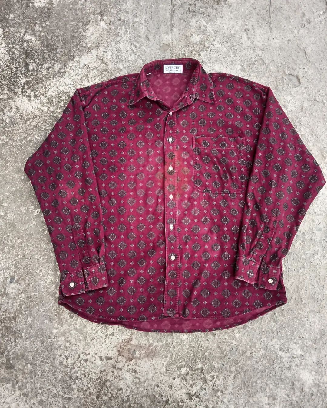Vintage Vintage Corduroy pattern shirt Size US L / EU 52-54 / 3 - 2 Thumbnail
