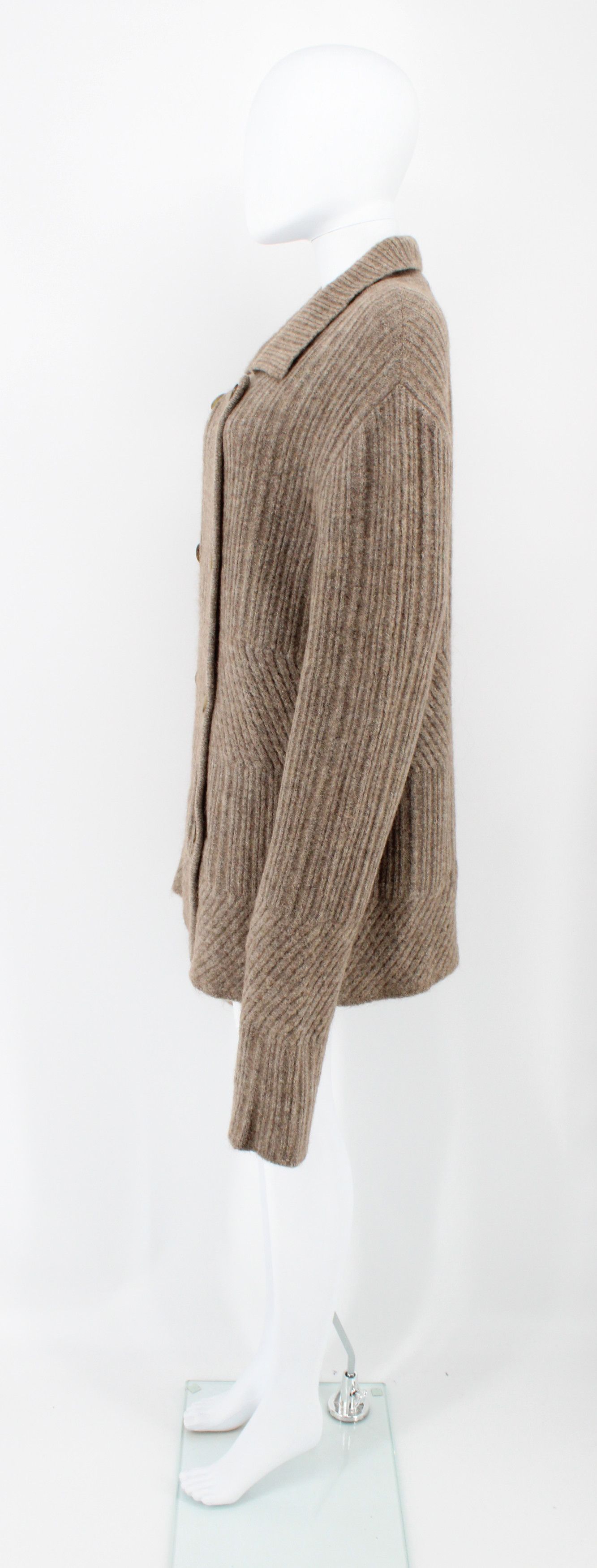 Ann Demeulemeester Ann D Artisanal Oversized Double-breasted Knit Size XS / US 0-2 / IT 36-38 - 3 Thumbnail
