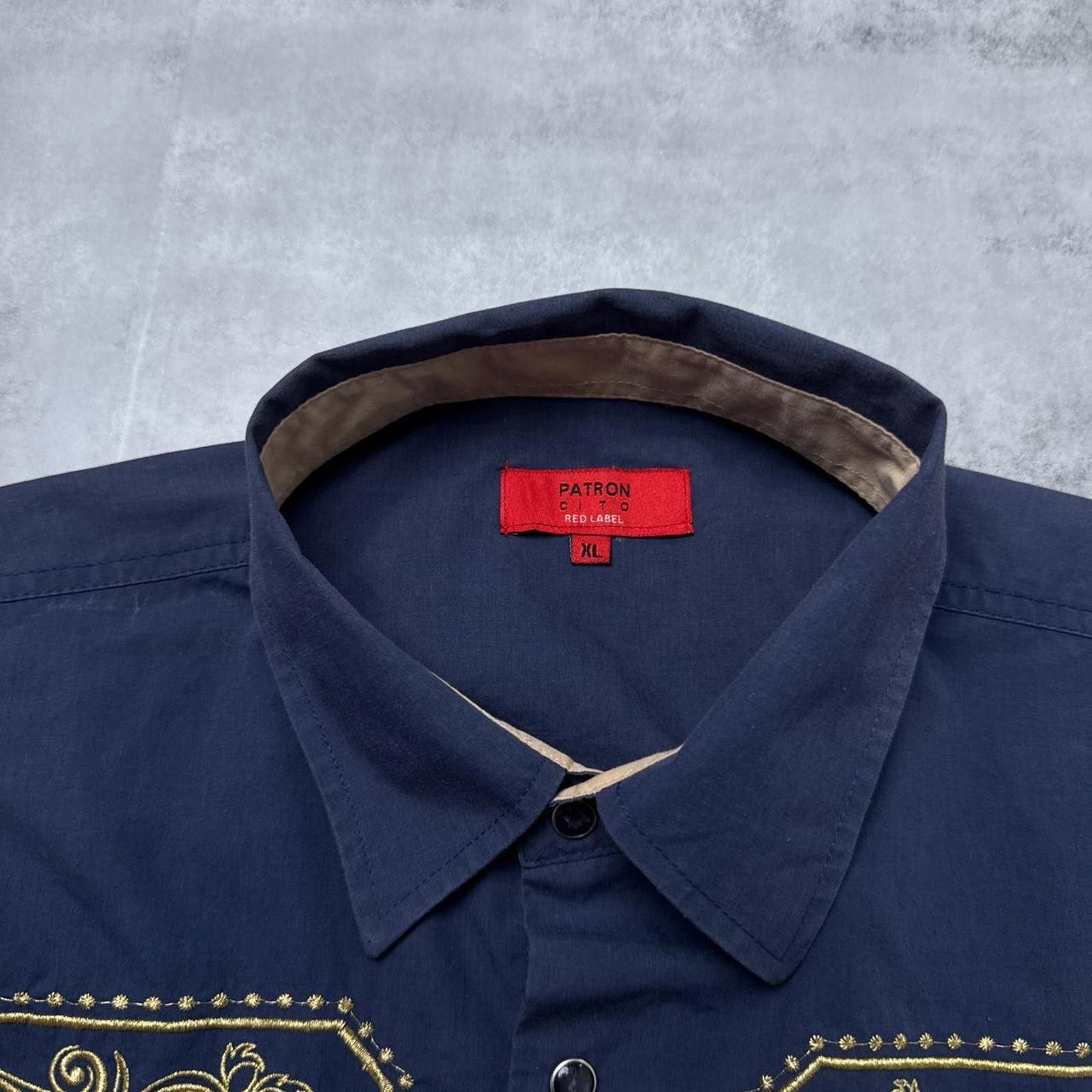 Affliction Y2K Patroncito 00s Blue Button Up Embroidered Shirt Size US XL / EU 56 / 4 - 7 Thumbnail