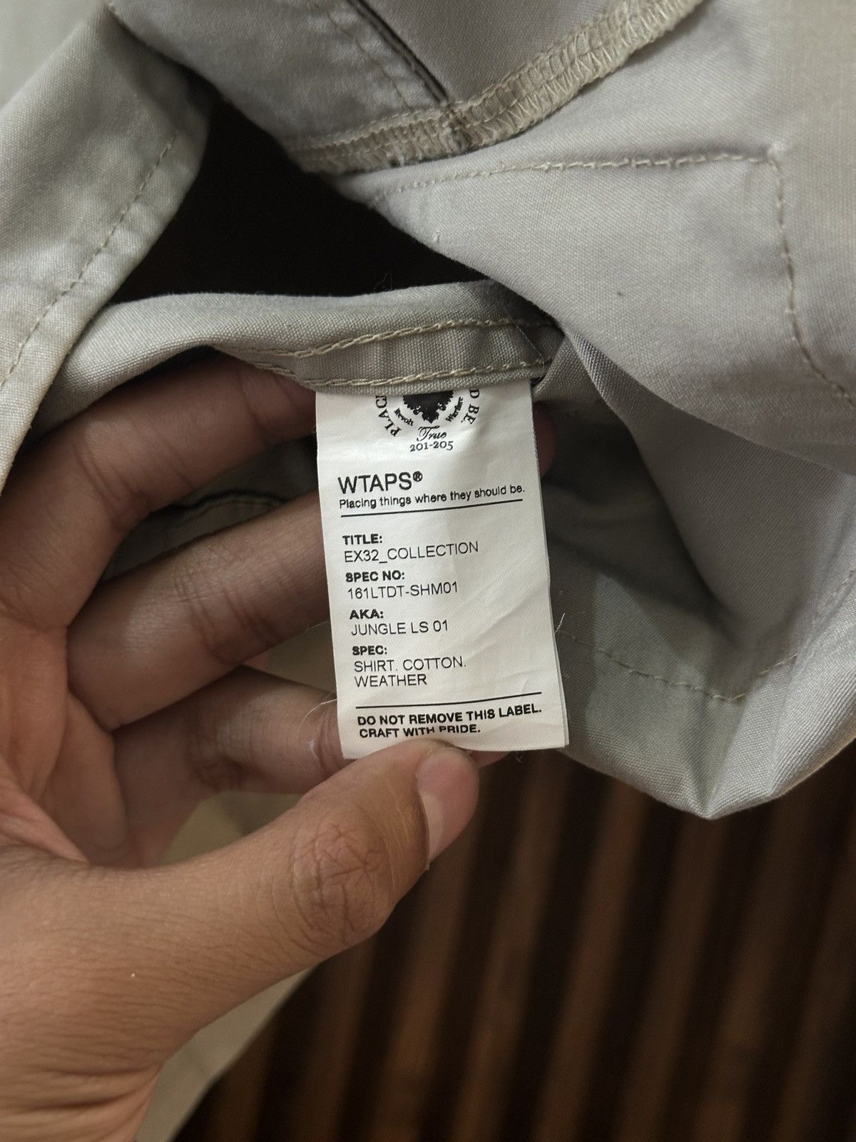 Wtaps WTAPS Jungle LS 01 Shirt. Cotton. Weather "Beige" size 2 Size US M / EU 48-50 / 2 - 4 Thumbnail