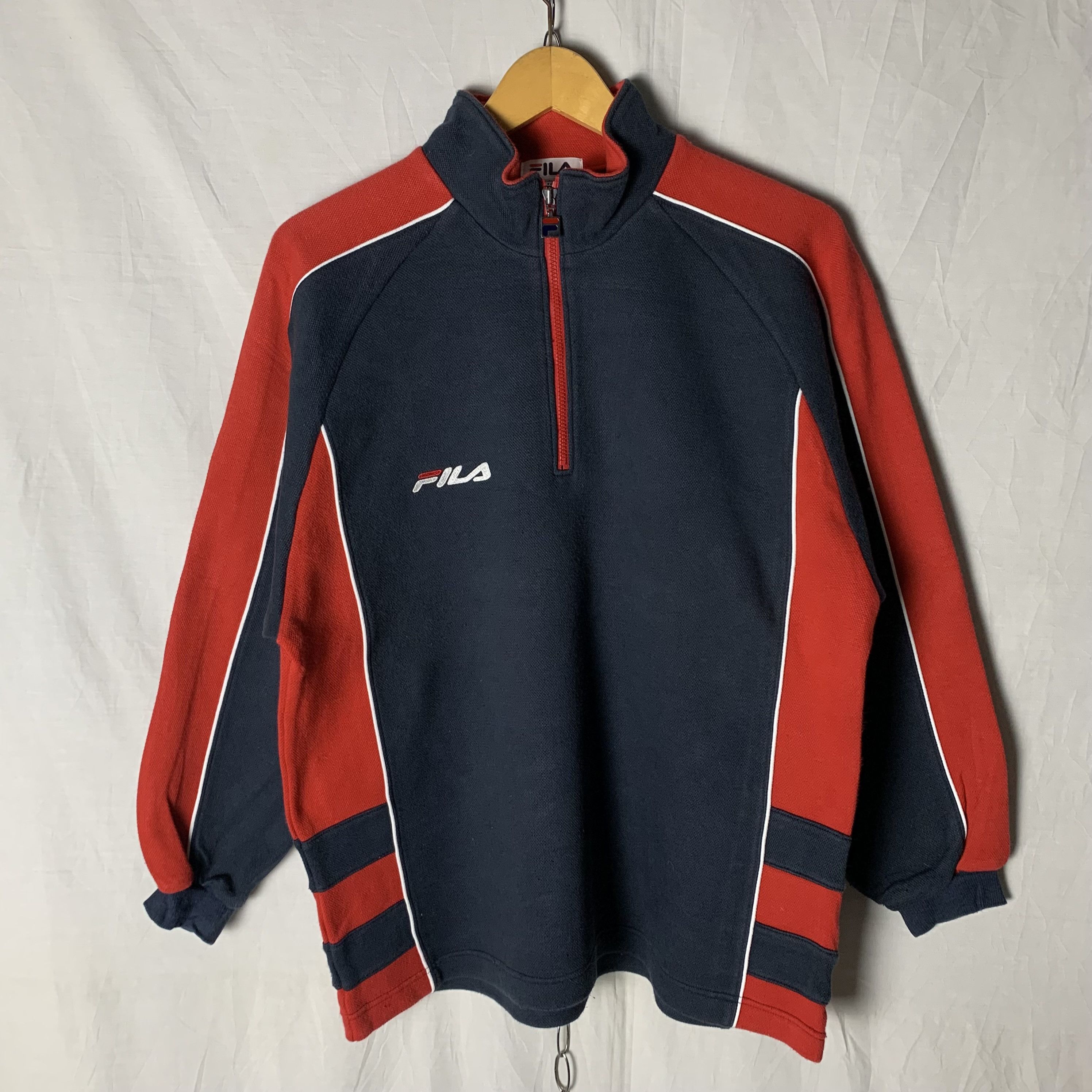 Fila Vintage 90s Fila Sweatshirt Half Zip Size US S / EU 44-46 / 1 - 1 Thumbnail