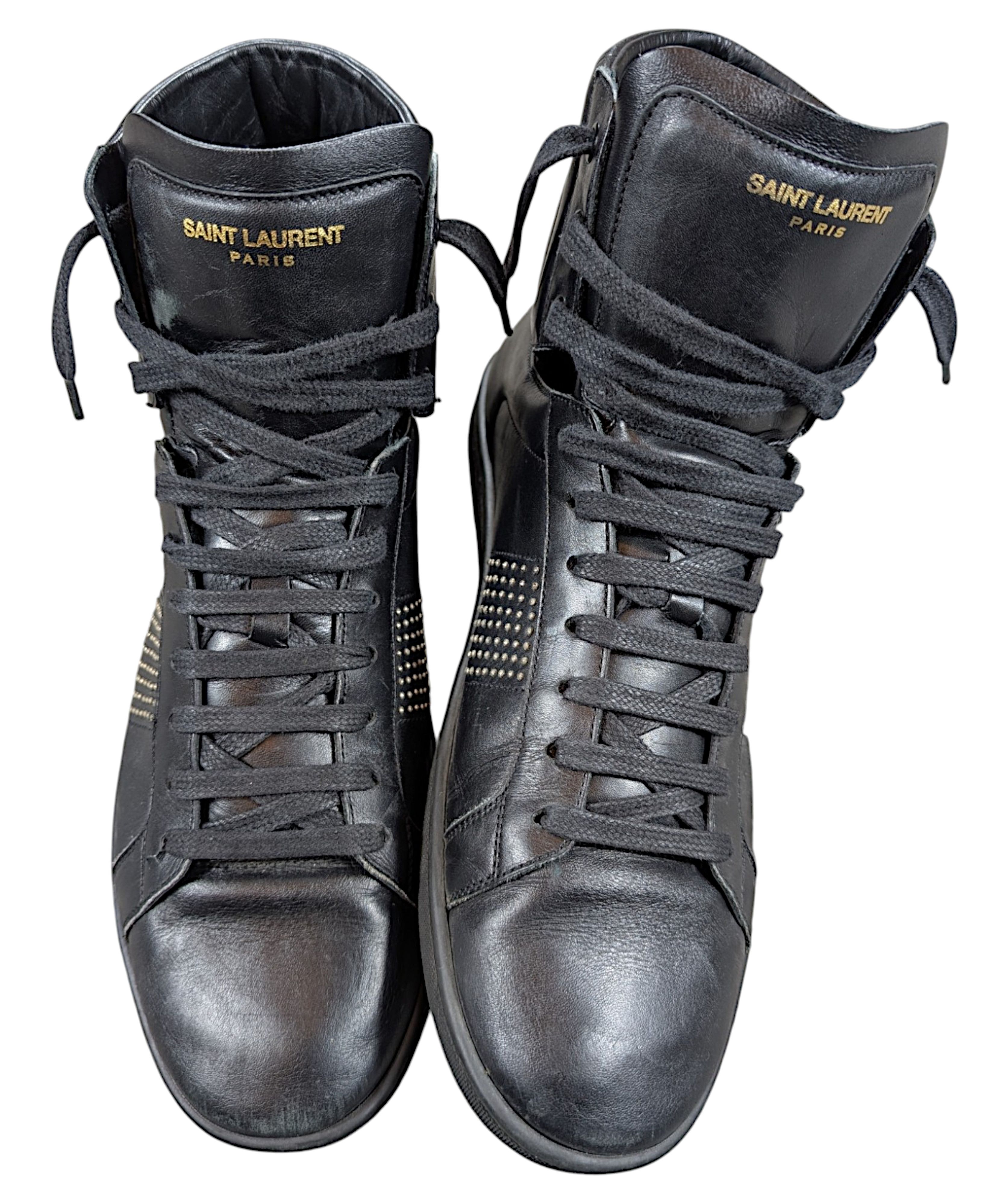 Saint Laurent Hedi Slimane Studded High Top Court SL01
