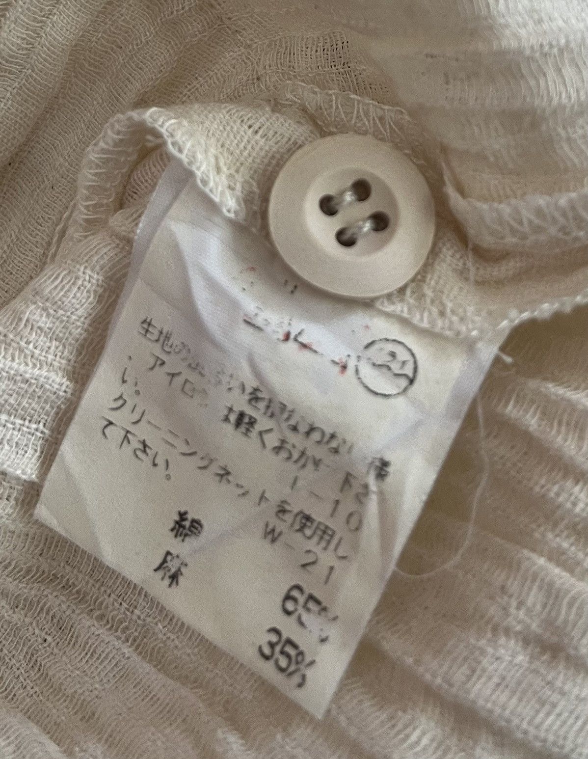 Issey Miyake Vintage issey miyake plantation pleated collarless shirt Size US M / EU 48-50 / 2 - 5 Thumbnail