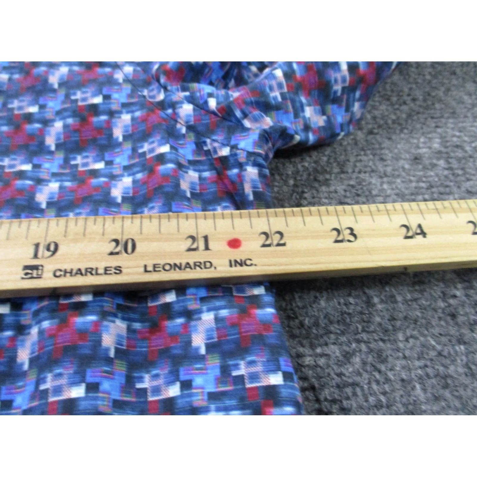 Robert Graham Robert Graham Shirt Mens XL Red Blue Modern Americana Business Tailored Fit Size US XL / EU 56 / 4 - 5 Thumbnail