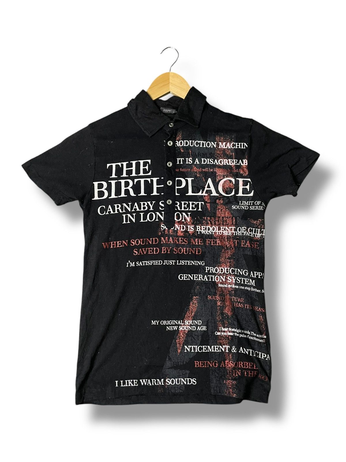 Japanese Brand REPEZEEN Brand Punk Gothic Collar Tee (77) Size US M / EU 48-50 / 2 - 1 Thumbnail