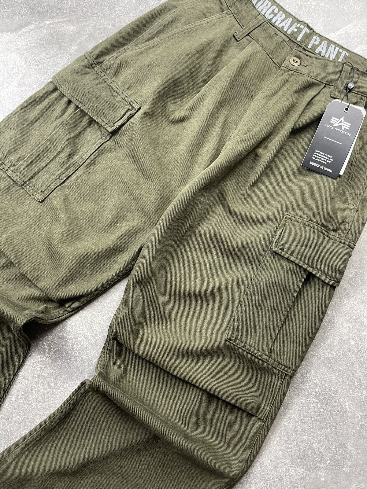 Alpha Industries Alpha Industries Aircraft Pant Military Green Cargo Pants Size US 33 - 3 Thumbnail