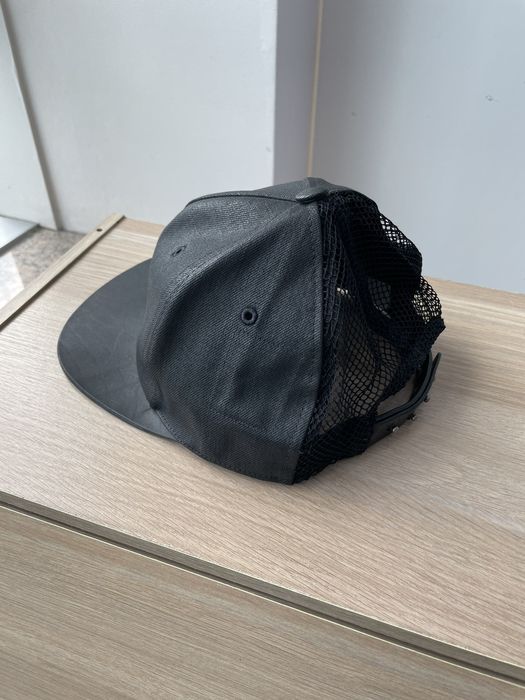 Rick Owens Rick owens leather wax trucker hat | Grailed