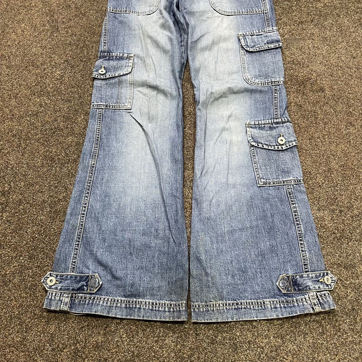 Vintage Y2K Baggy Cargo Pants Distressed Multi Pocket Skate Jeans Size 32" / US 10 / IT 46 - 5 Thumbnail