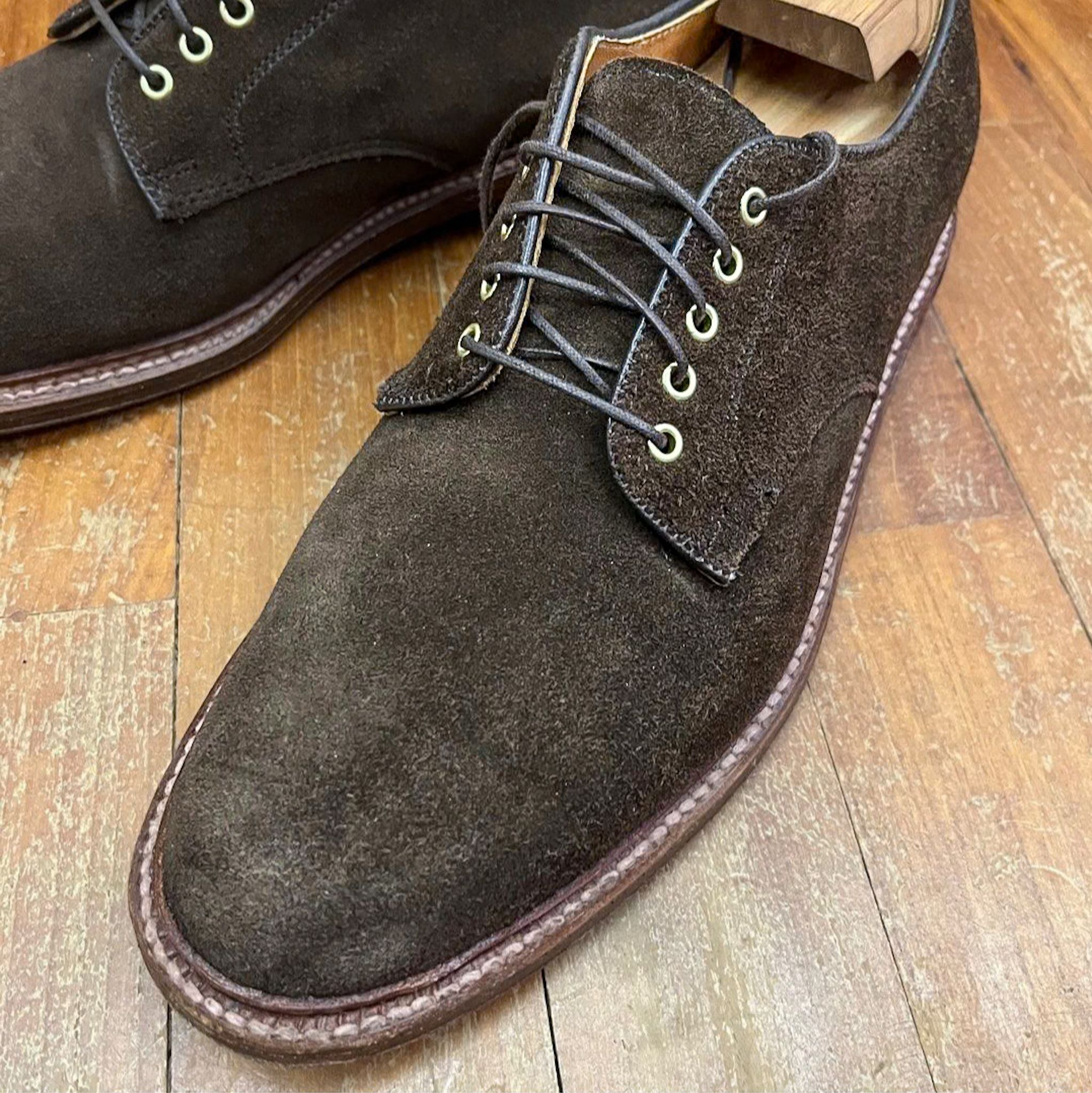 Alden Alden D1422 Humus Suede Plain Toe Dover Size US 7.5 / EU 40-41 - 4 Thumbnail